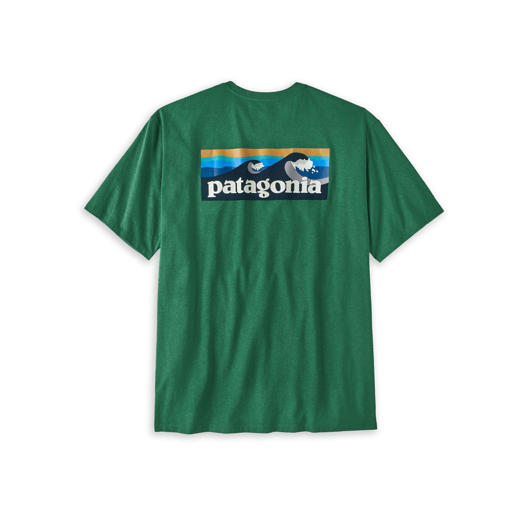 Patagonia Men'S Boardshort Logo Pocket T-Shirt Green