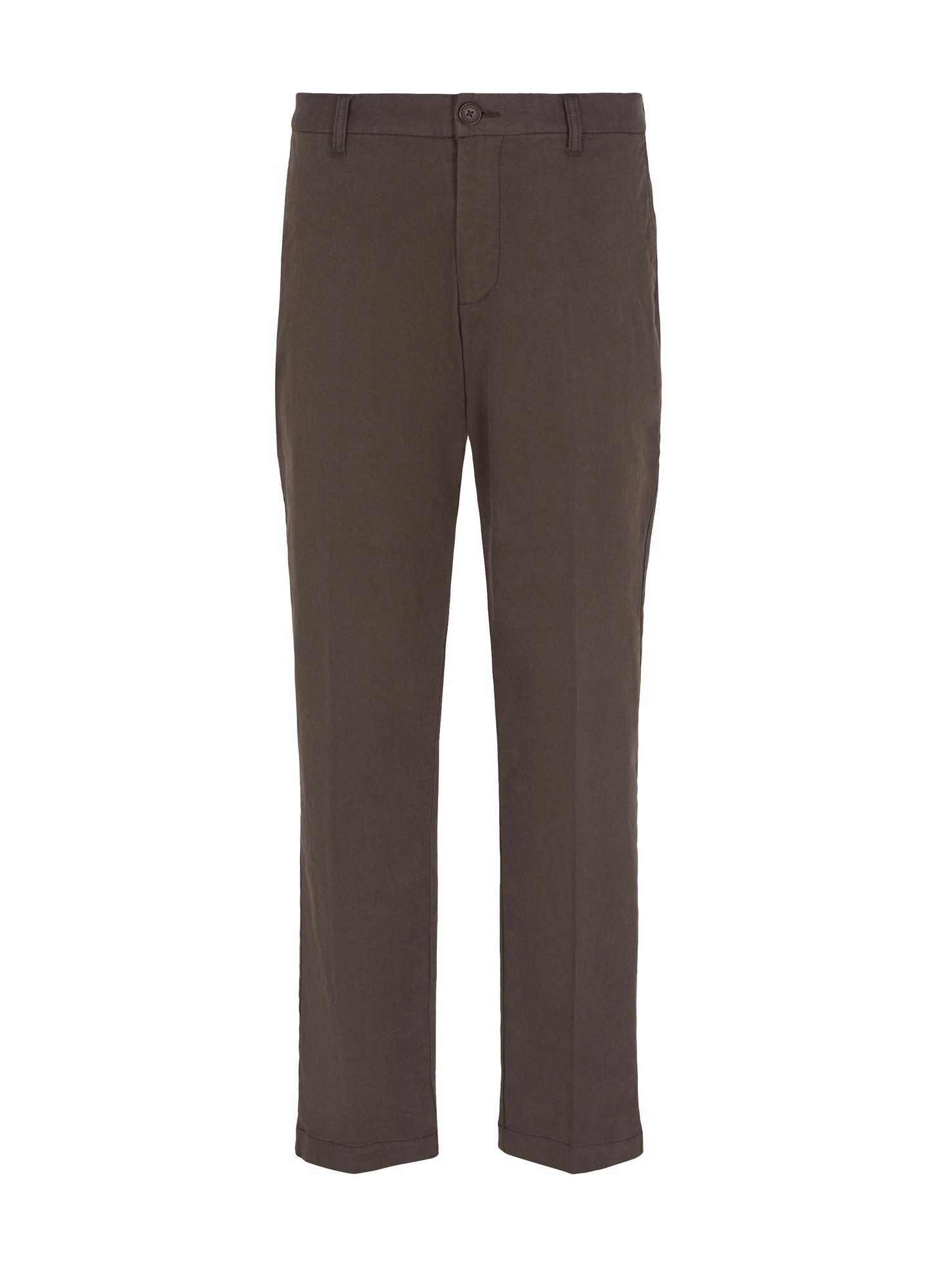 Pantalone Chino In Cotone Elasticizzato Marrone