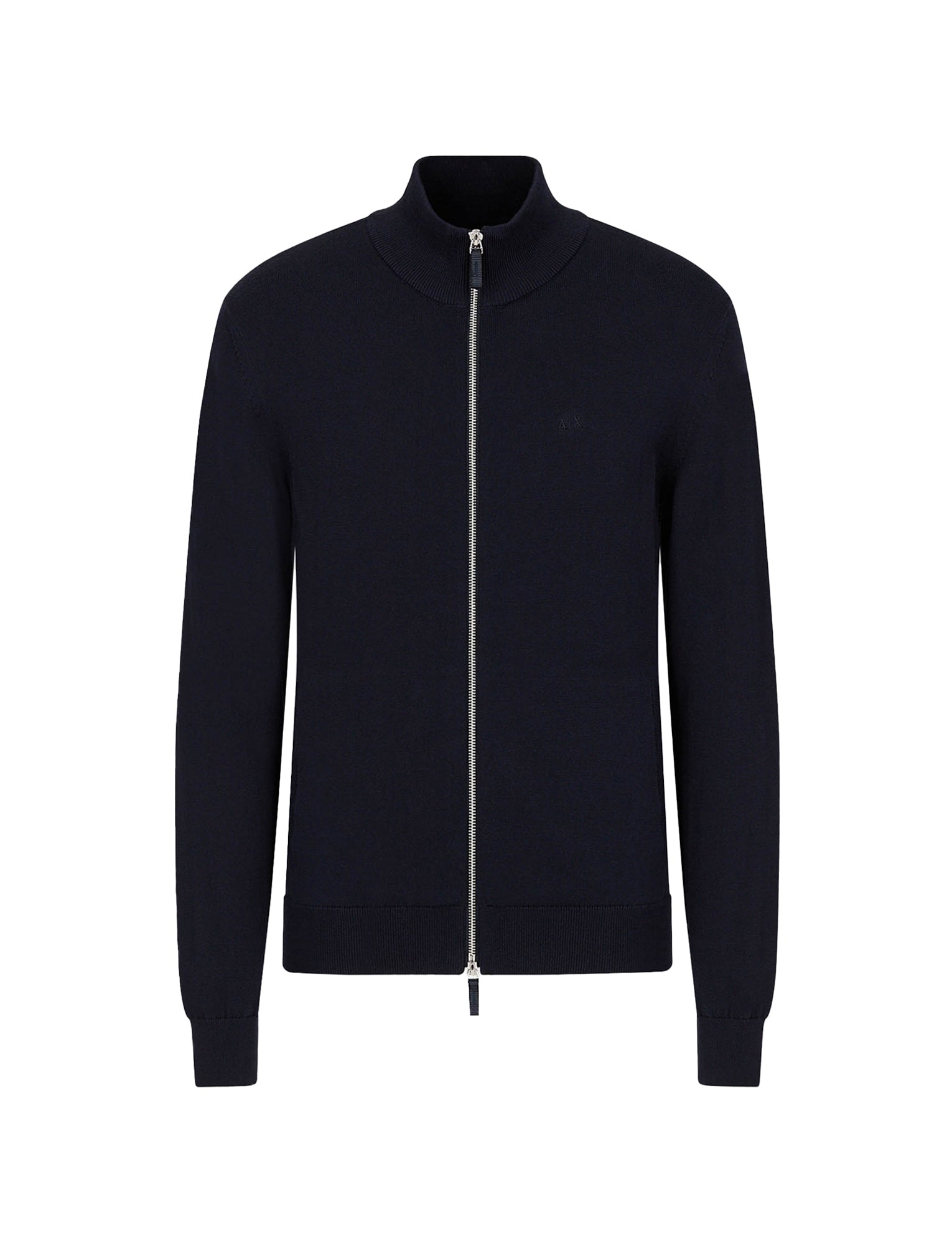 Cardigan Zip Lunga Blu