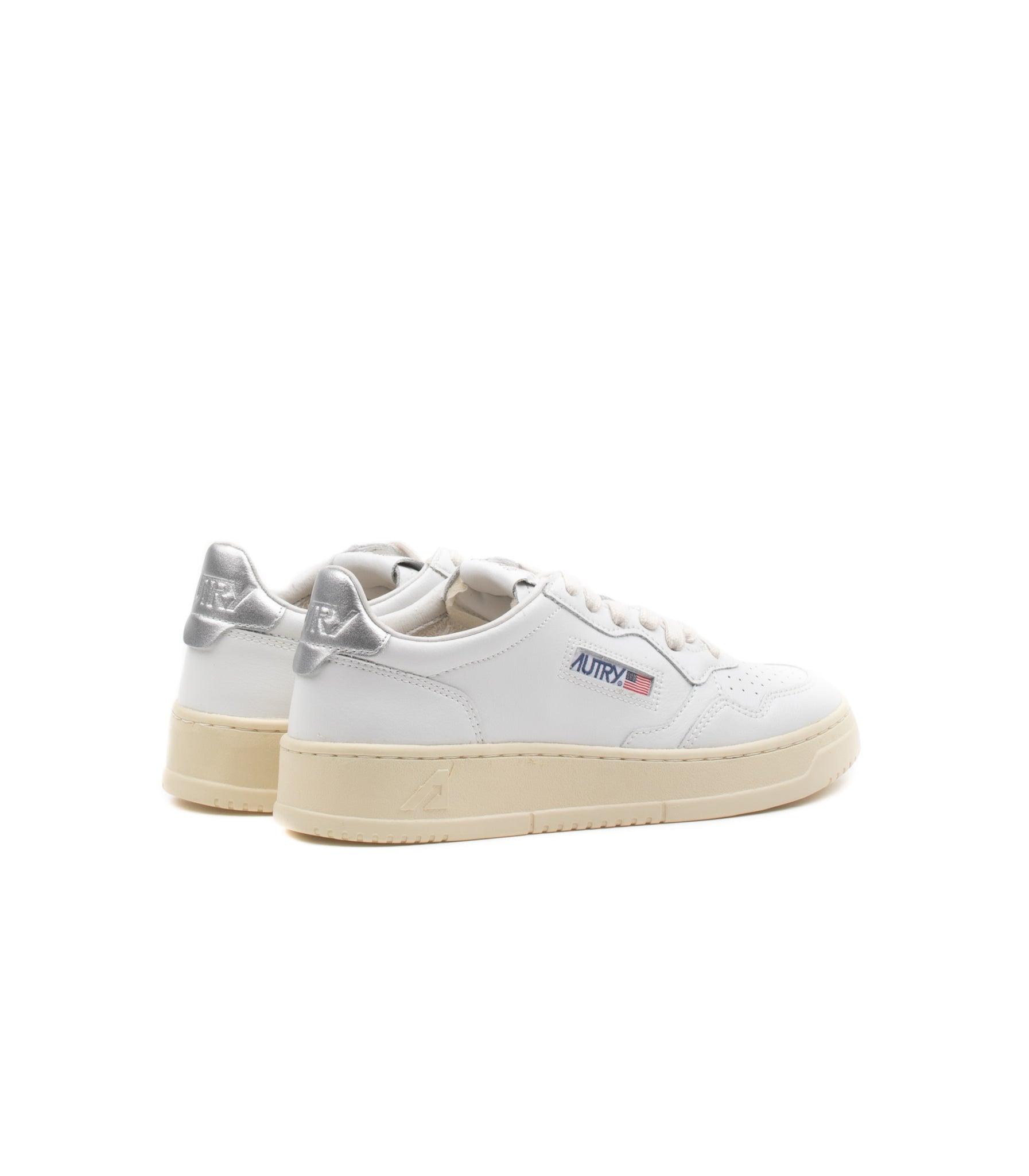 Autry Medalist Low White Silver Women's