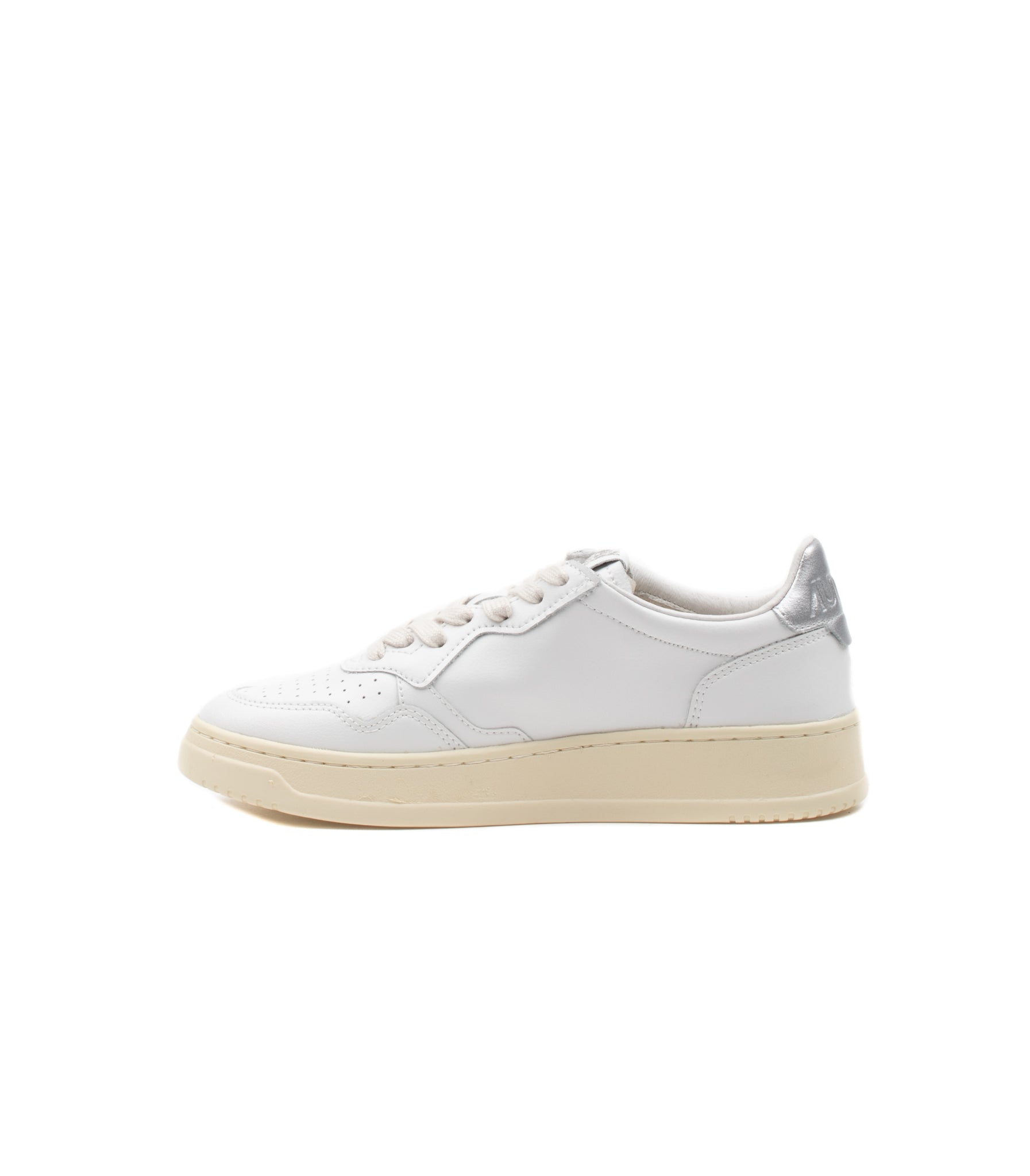 Autry Medalist Low White Silver Women's