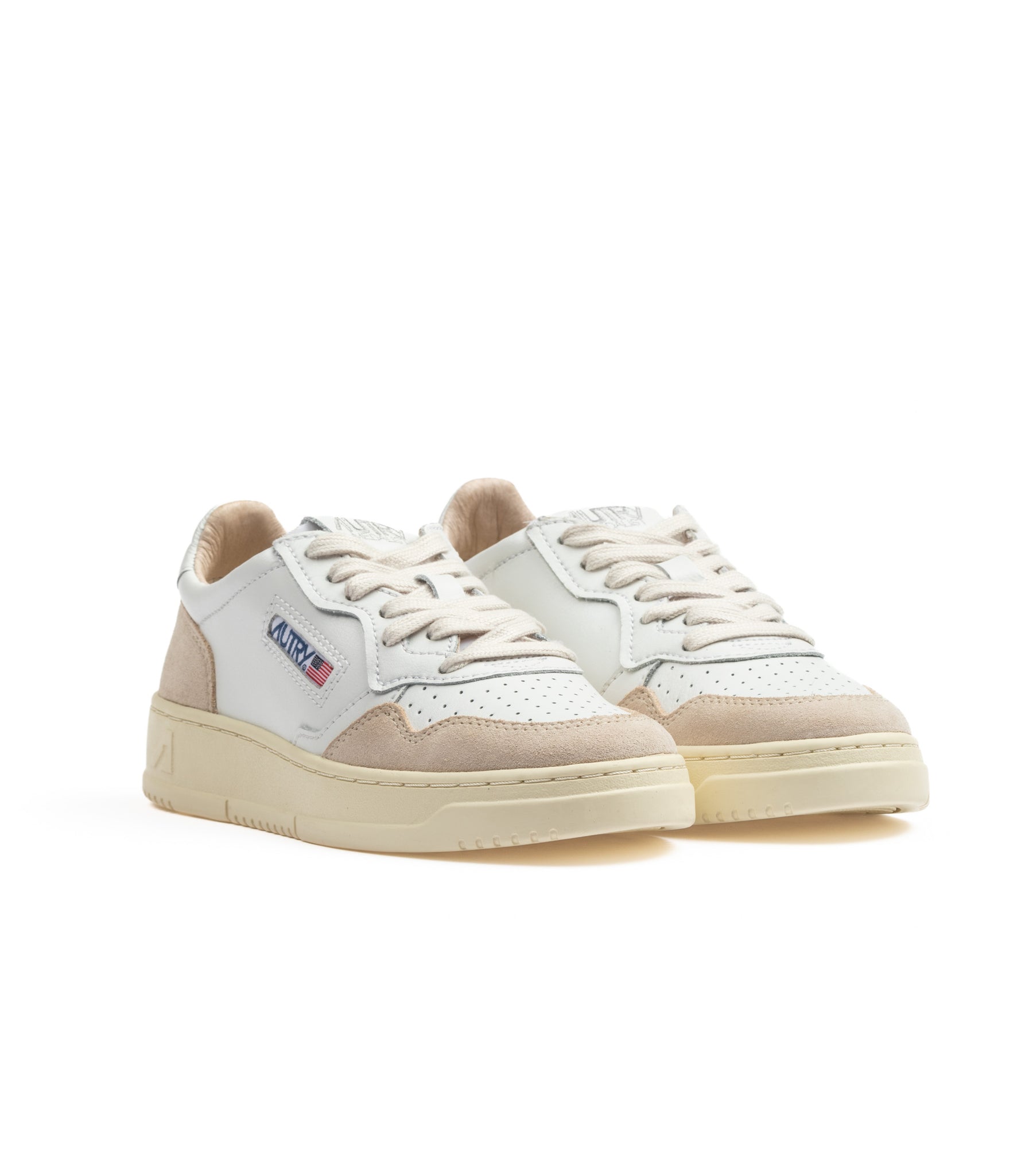 Autry Medalist Low White Suede Women