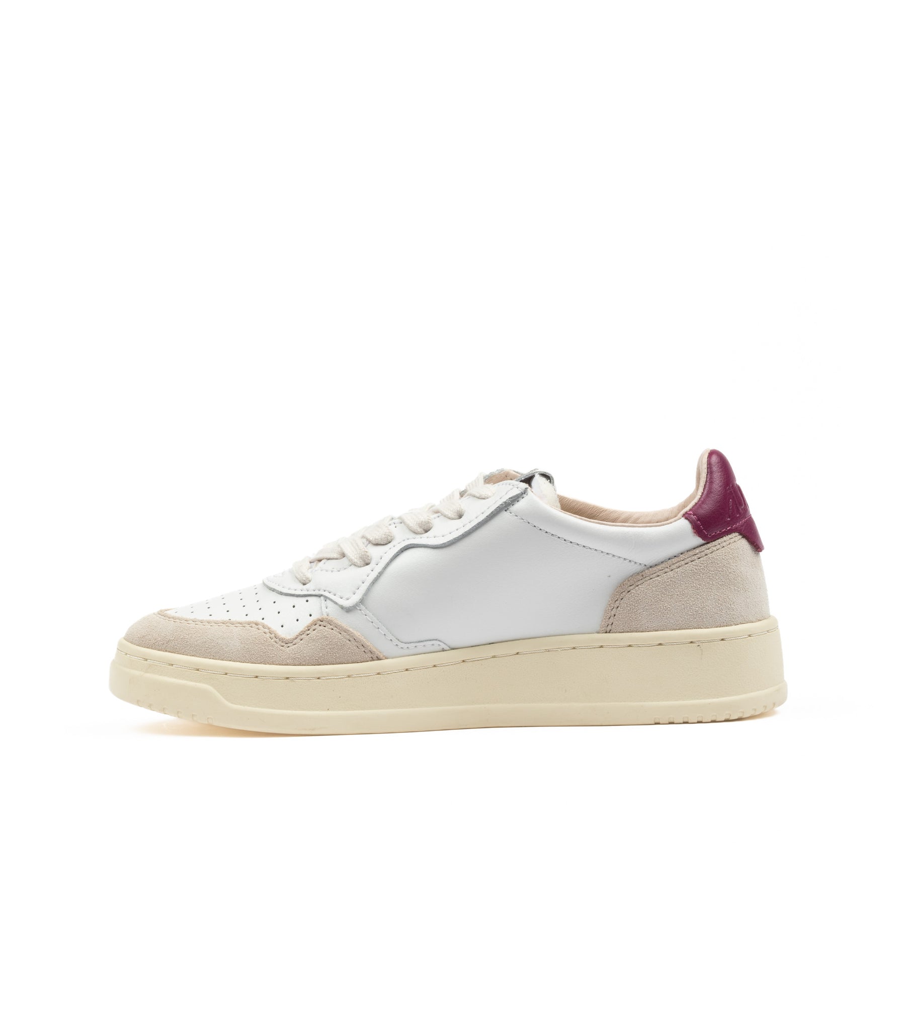 Autry Medalist Low Pelle Suede Bianco Donna