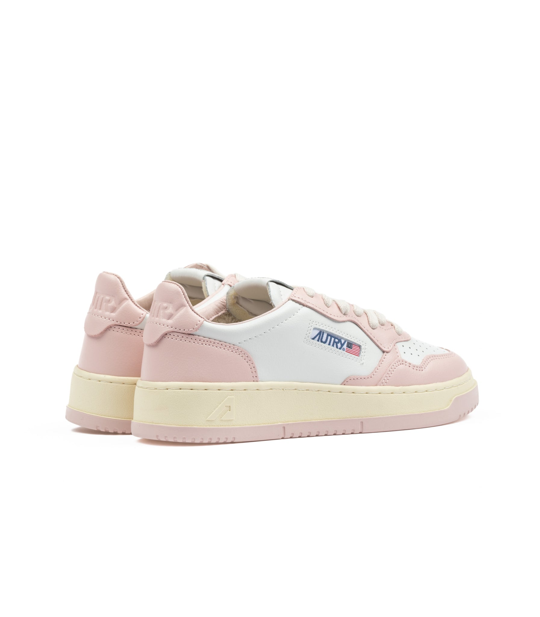 Autry Medalist Low White Pink Womens