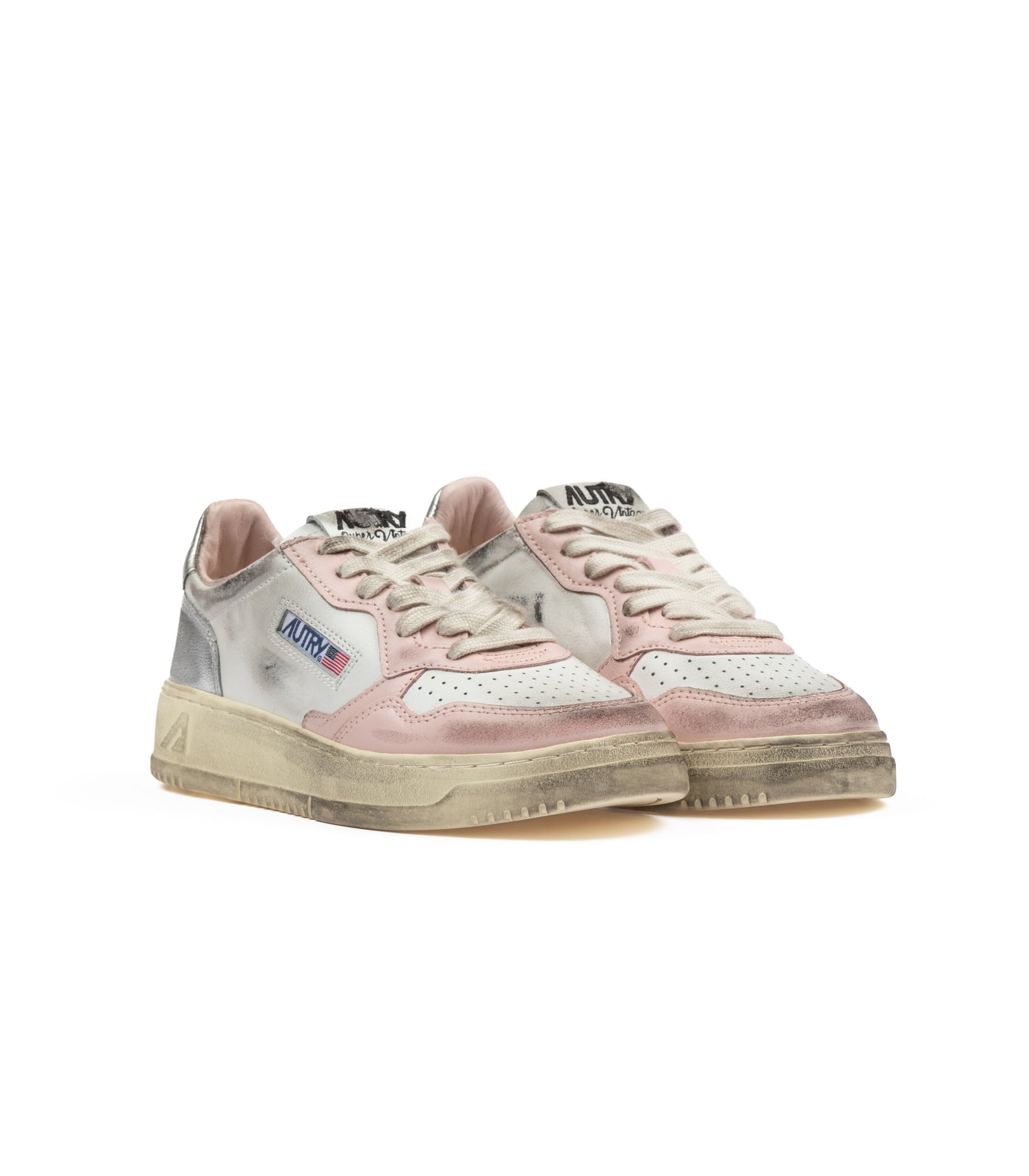 Autry Medalist Sup Vintage White Pink Woman