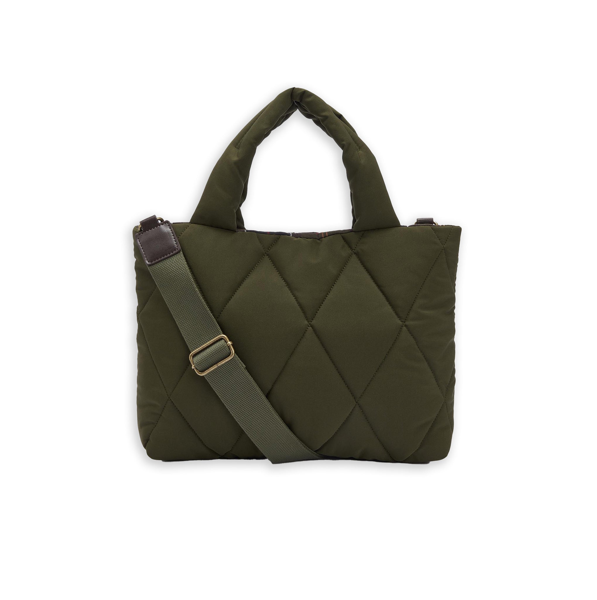 Barbour Mariah Mini Quilted Tote Bag Verde Oliva