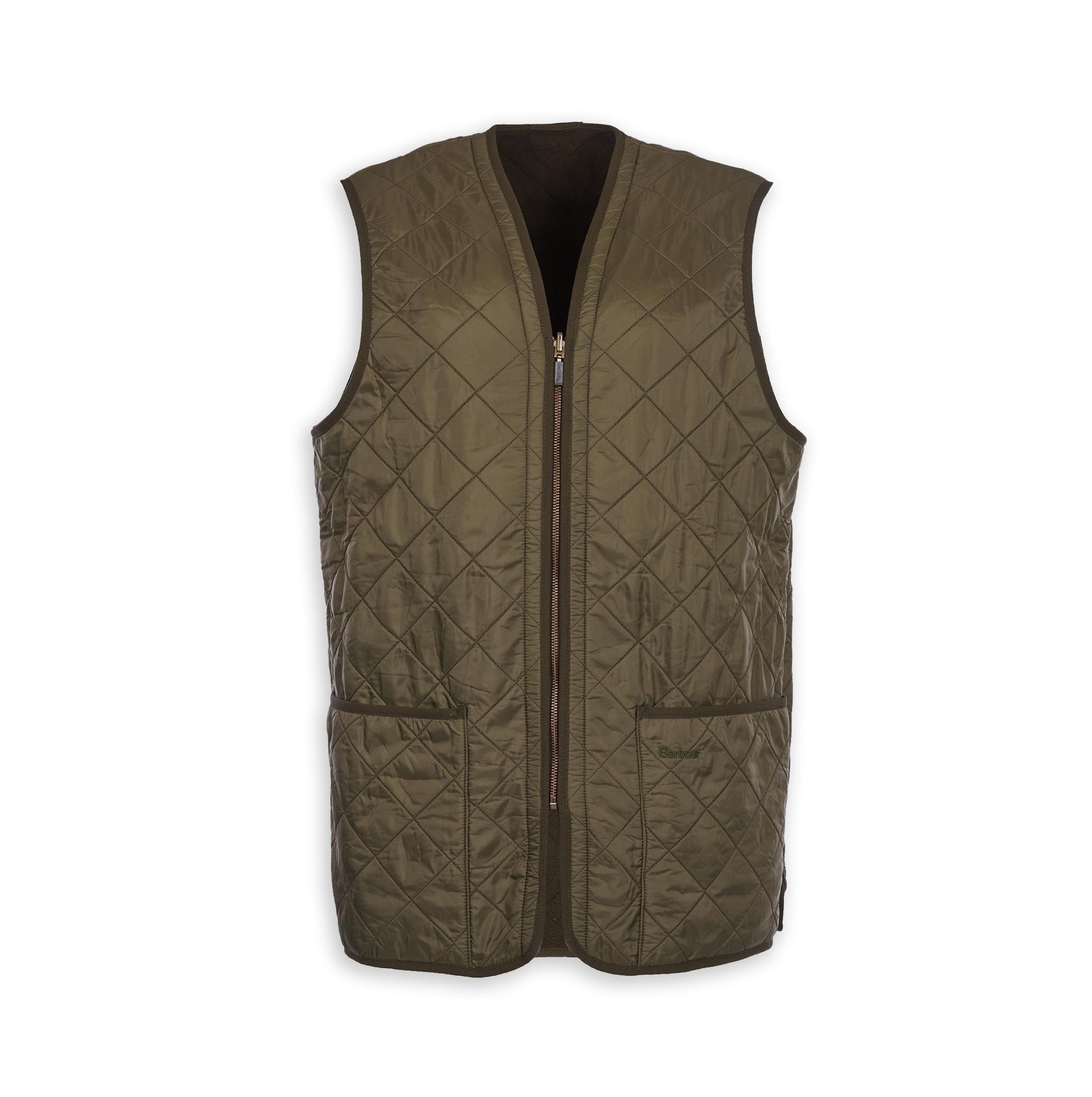 Gilet Barbour Polarquil Trapuntato Verde Oliva Uomo