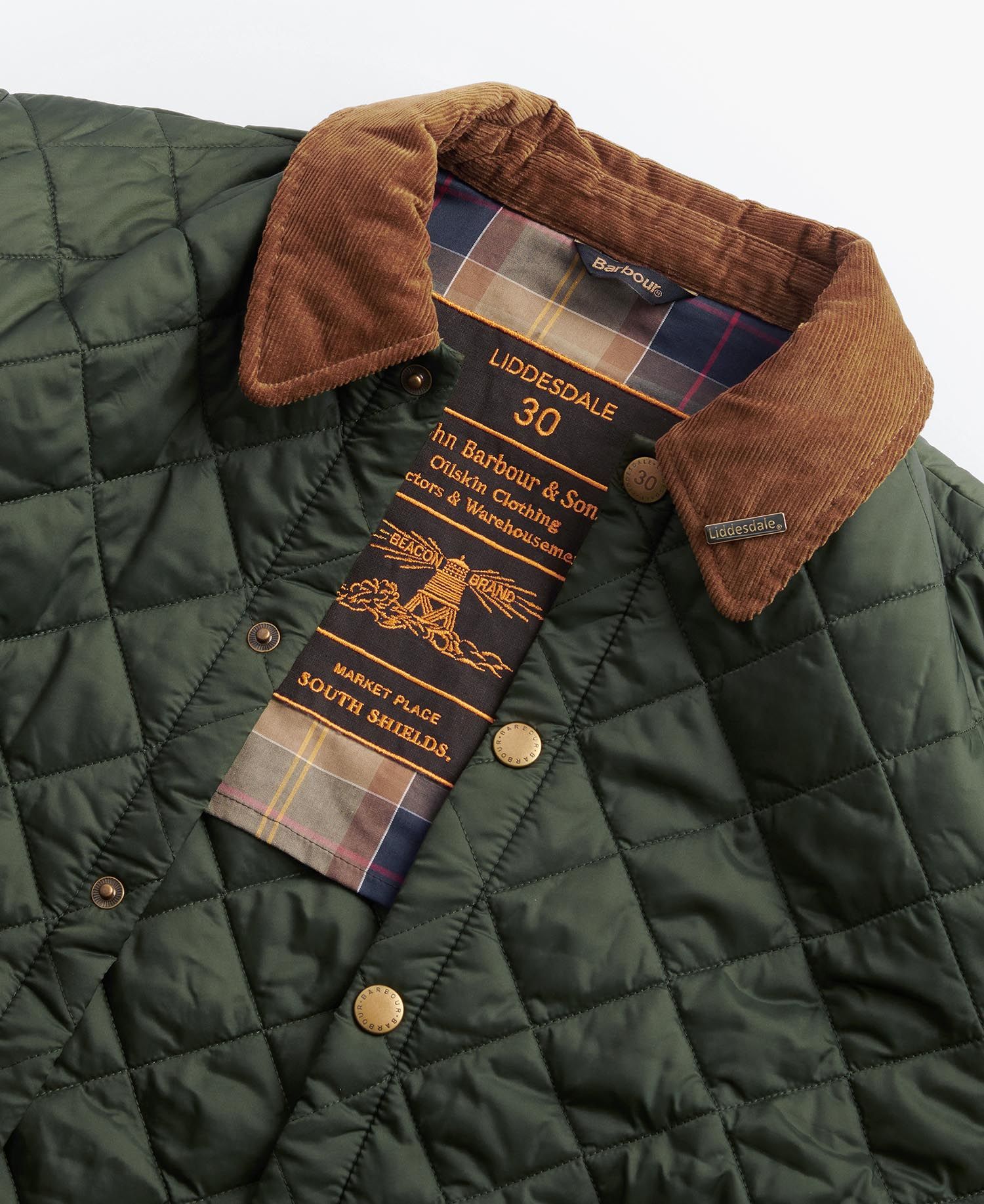 Giacca Barbour Trapuntata Liddesdale 30° Anniversario Verde Oliva Uomo