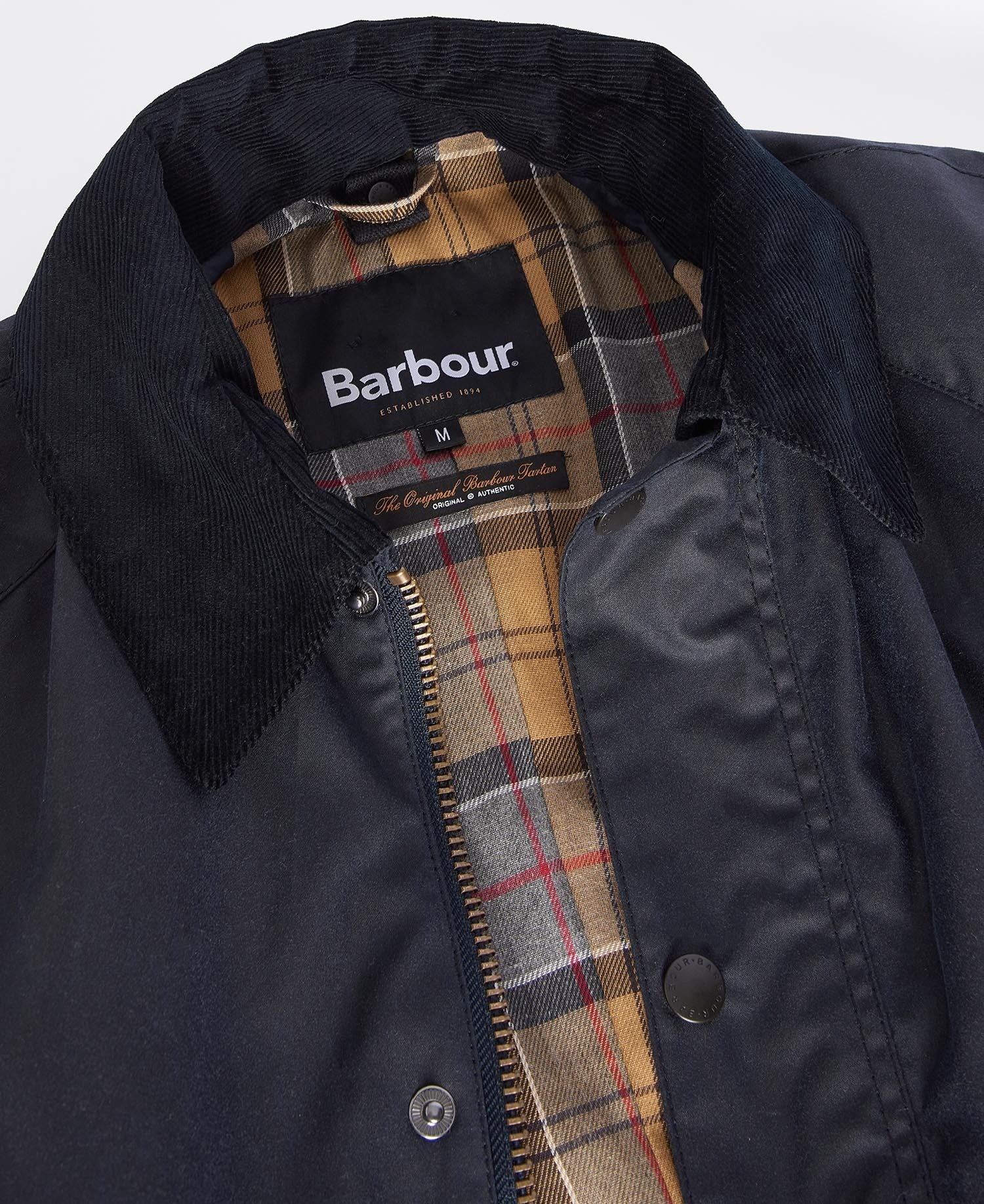 Barbour Ashby Wax Jacket Wax Cot Blu Uomo