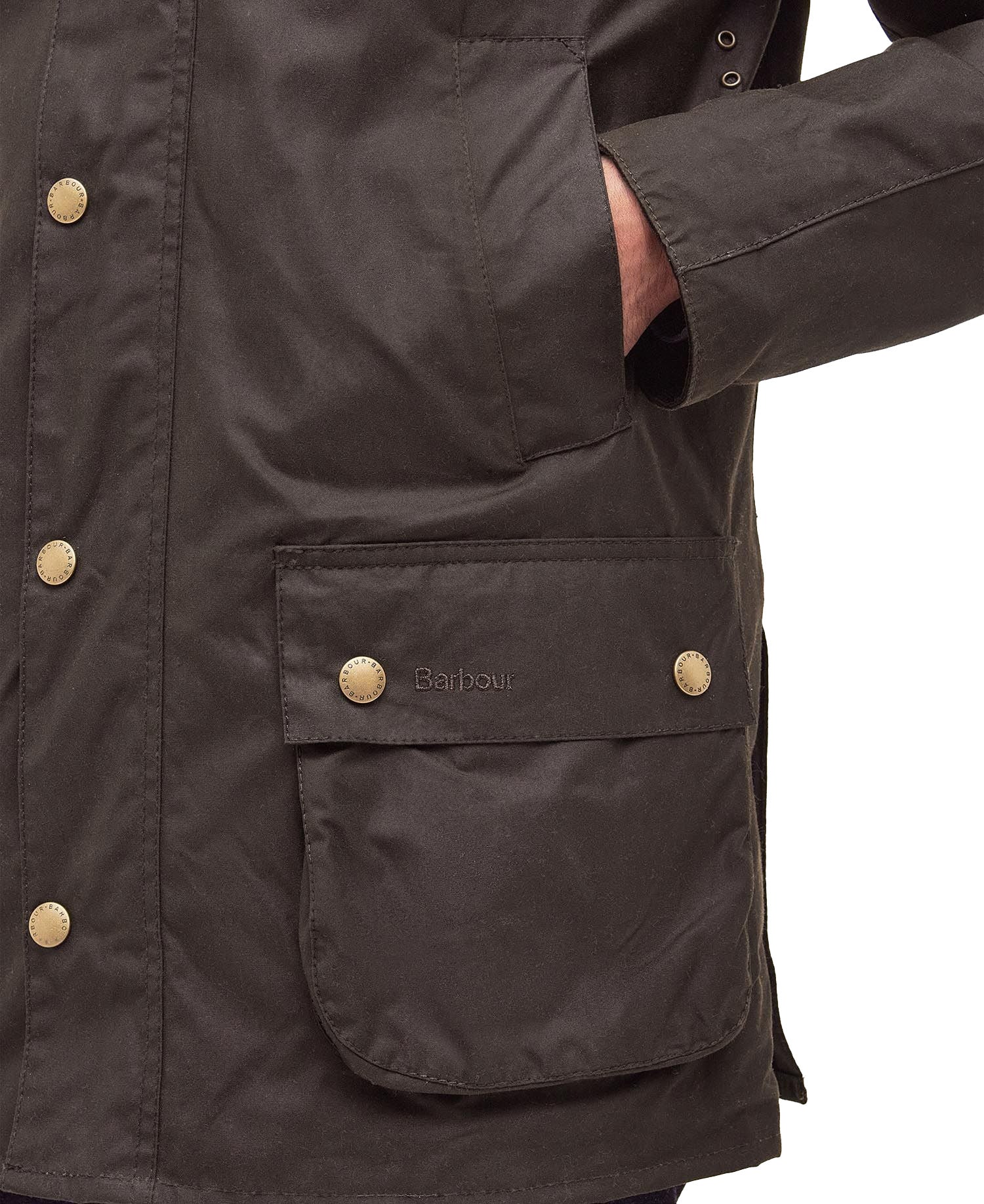 Giacca Barbour Ashby Cerata Verde Oliva Uomo