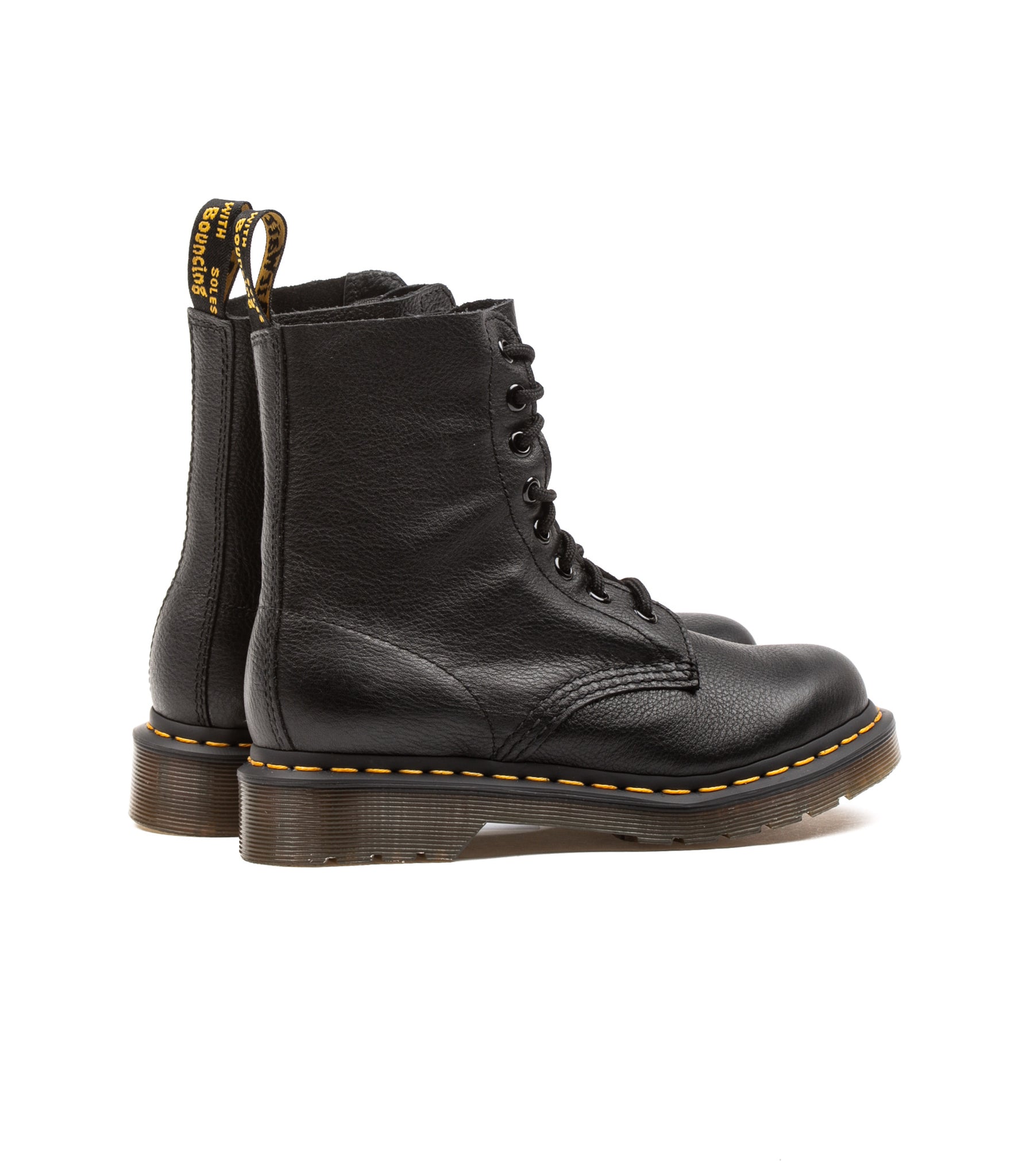 Dr. Martens 1460 Pascal Virginia Pelle Morbida Martellata Nero Donna