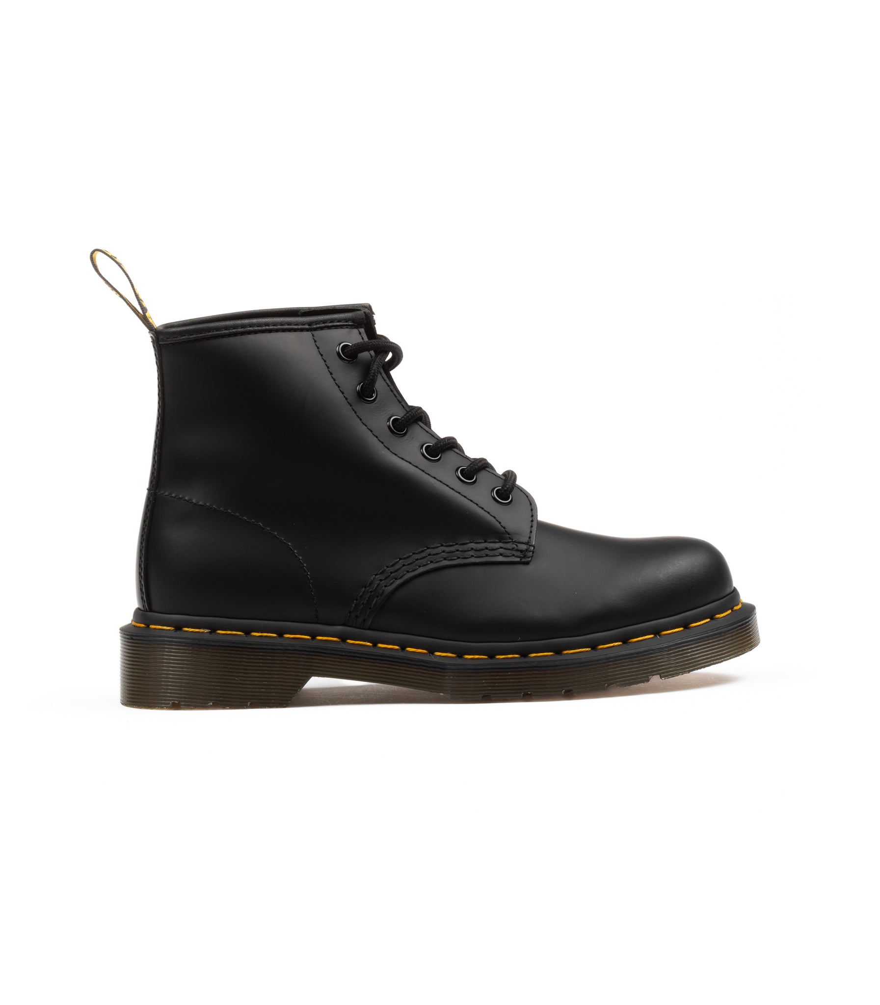 Dr. Martens 101 6 Holes Yellow Stich Smooth Black Unisex