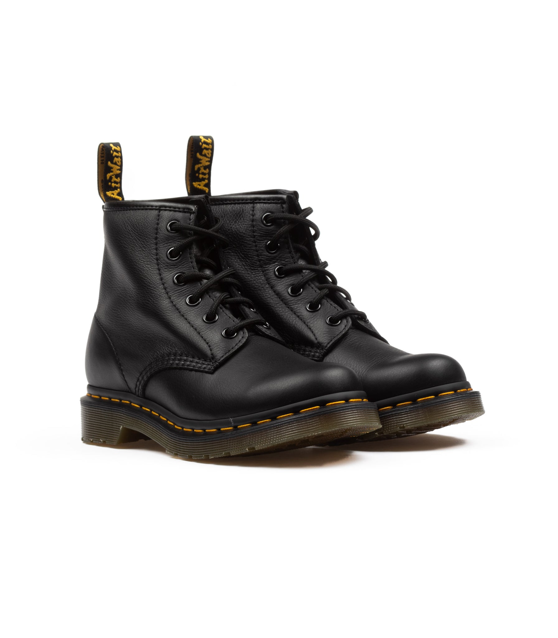 Dr. Martens 101 6 Fori Virginia Pelle Morbida Nero Donna