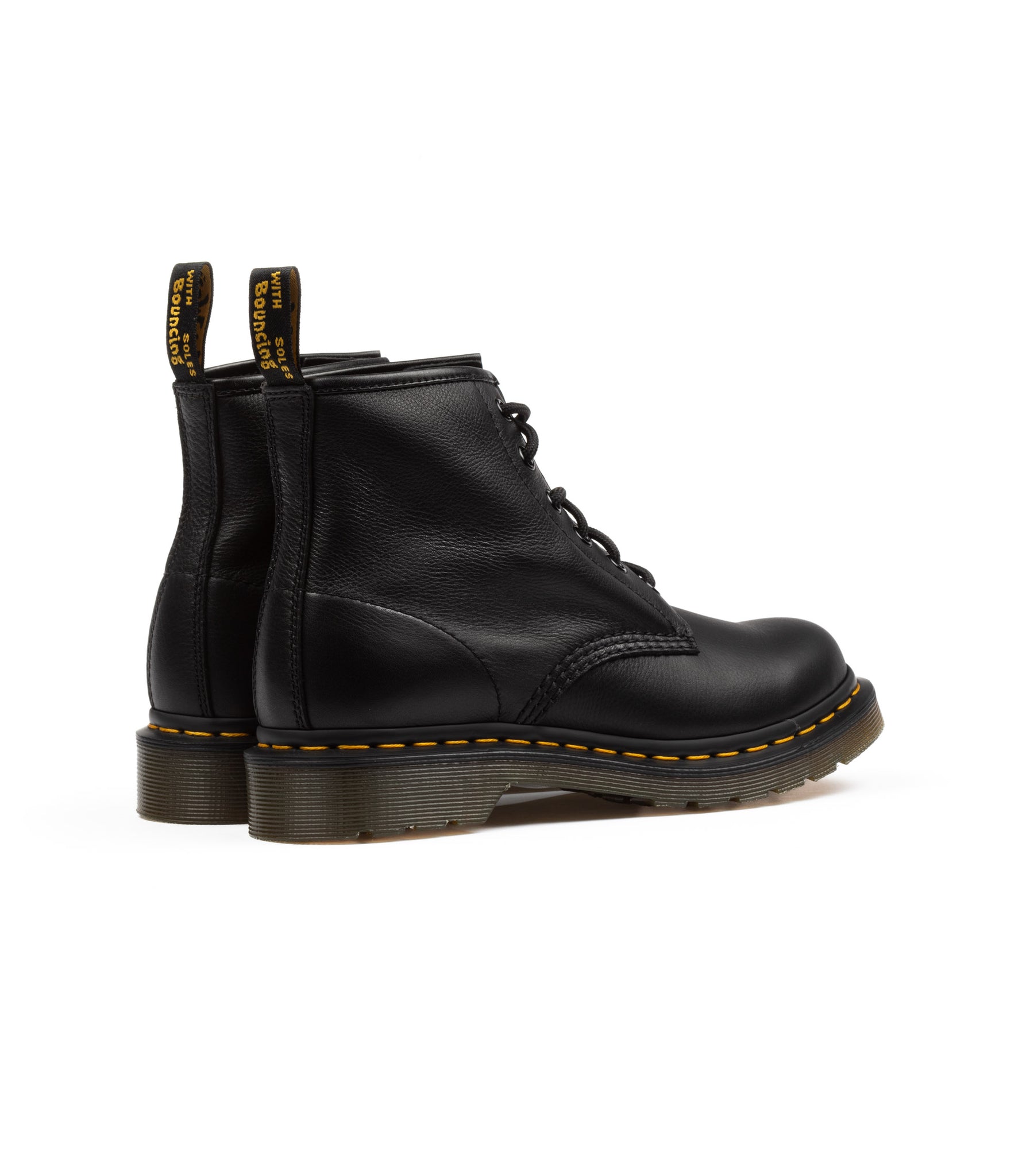 Dr. Martens 101 6 Fori Virginia Pelle Morbida Nero Donna