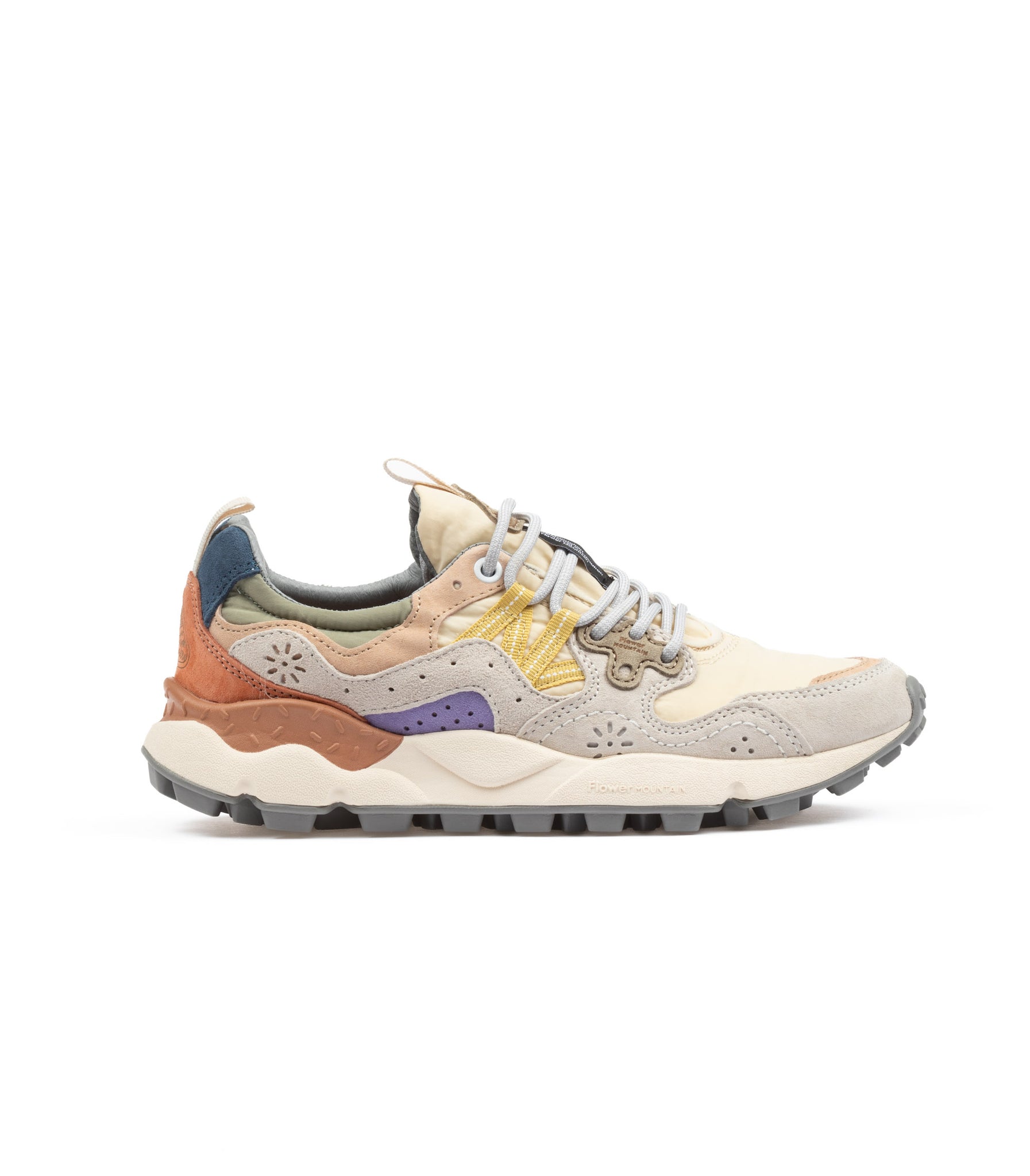 Flower Mountain Yamano 3 Suede Nylon Beige Marrone Donna