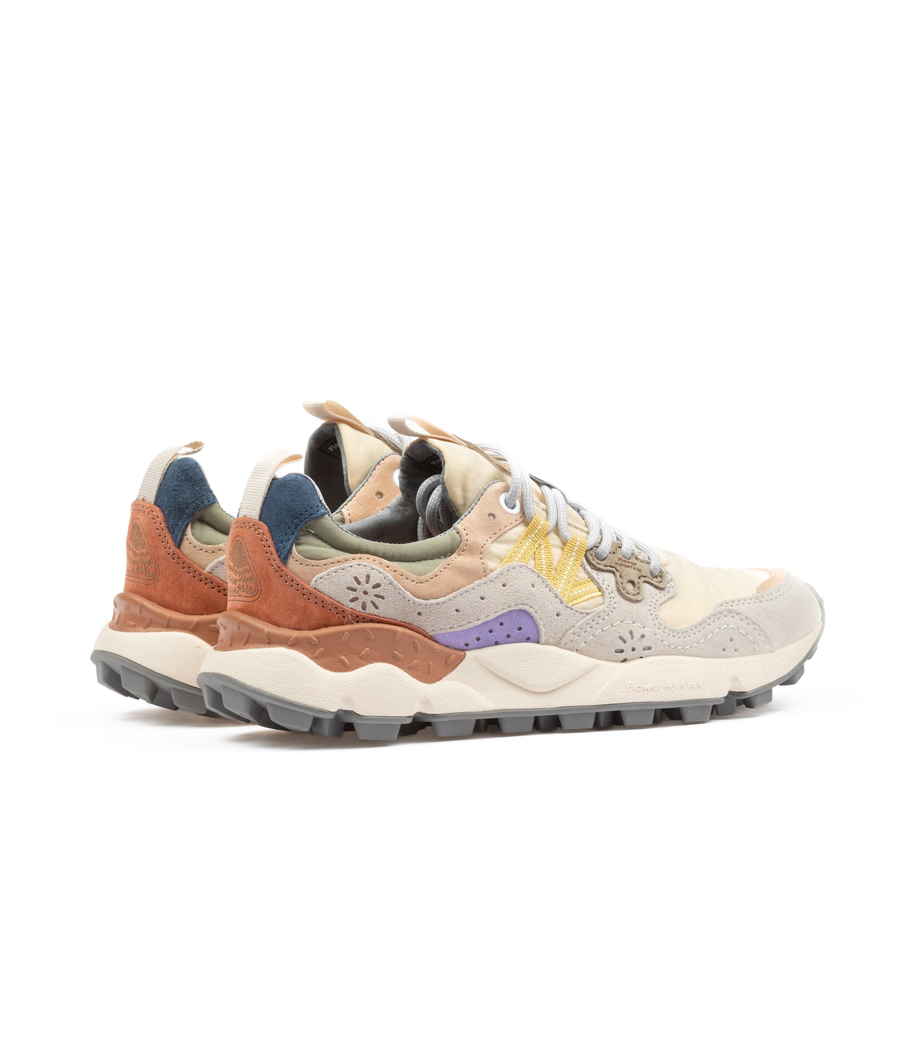 Flower Mountain Yamano 3 Suede Nylon Beige Marrone Donna