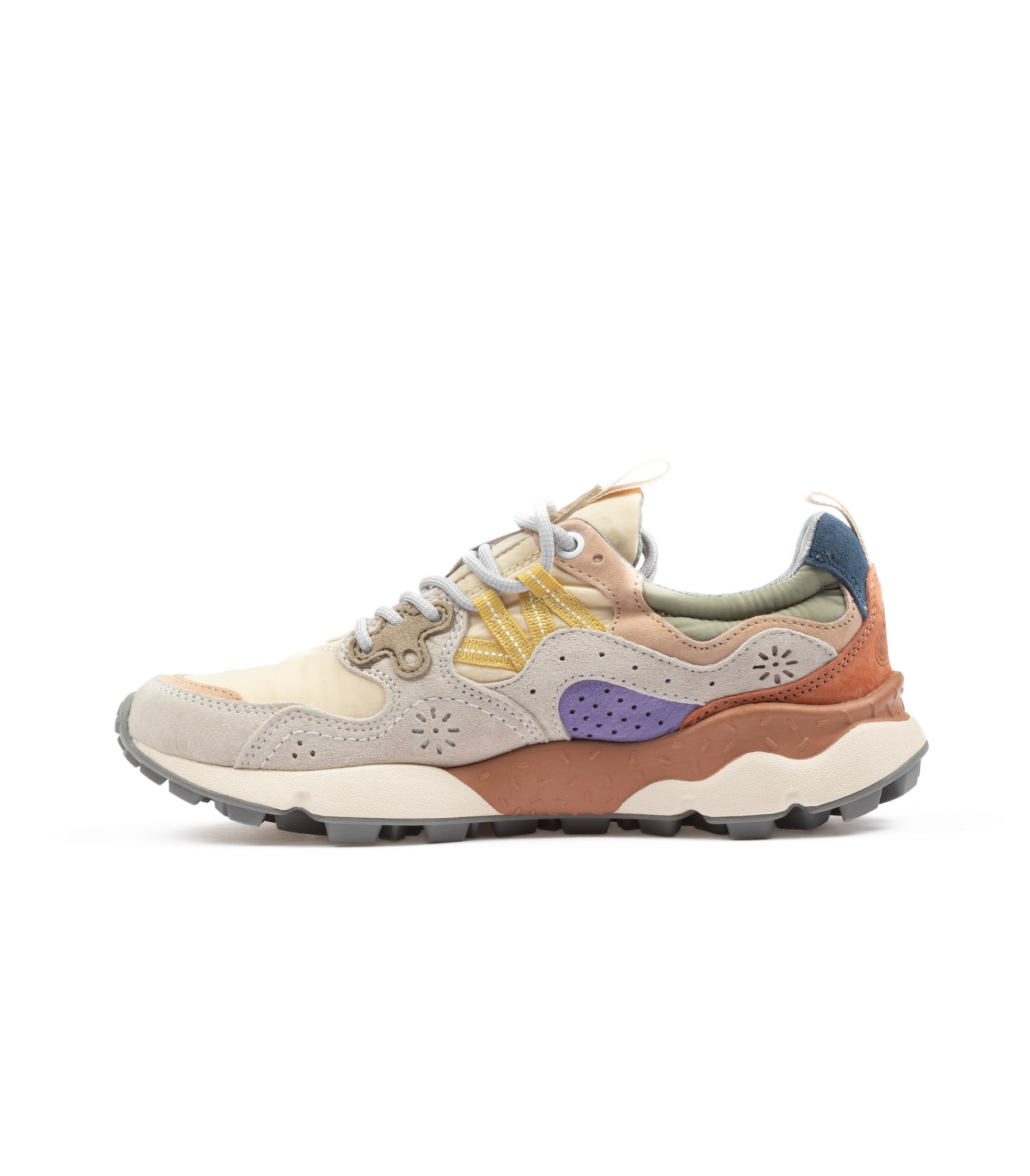 Flower Mountain Yamano 3 Suede Nylon Beige Marrone Donna