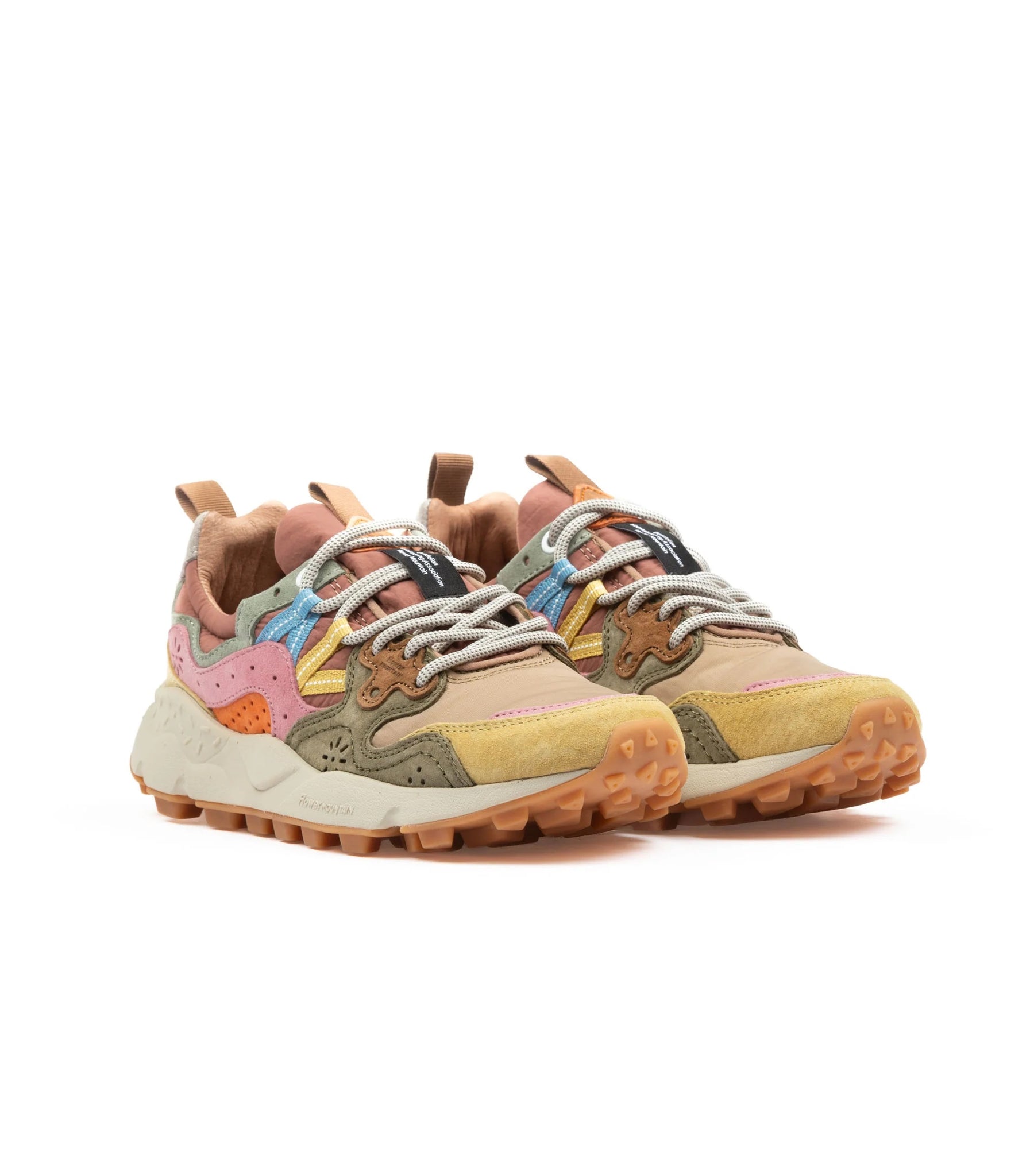 Flower Mountain Yamano 3 Suede Nylon Beige Marrone Donna