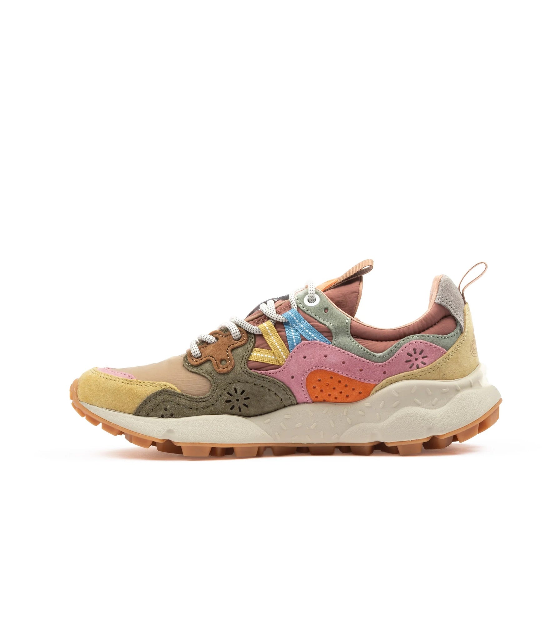 Flower Mountain Yamano 3 Suede Nylon Beige Marrone Donna