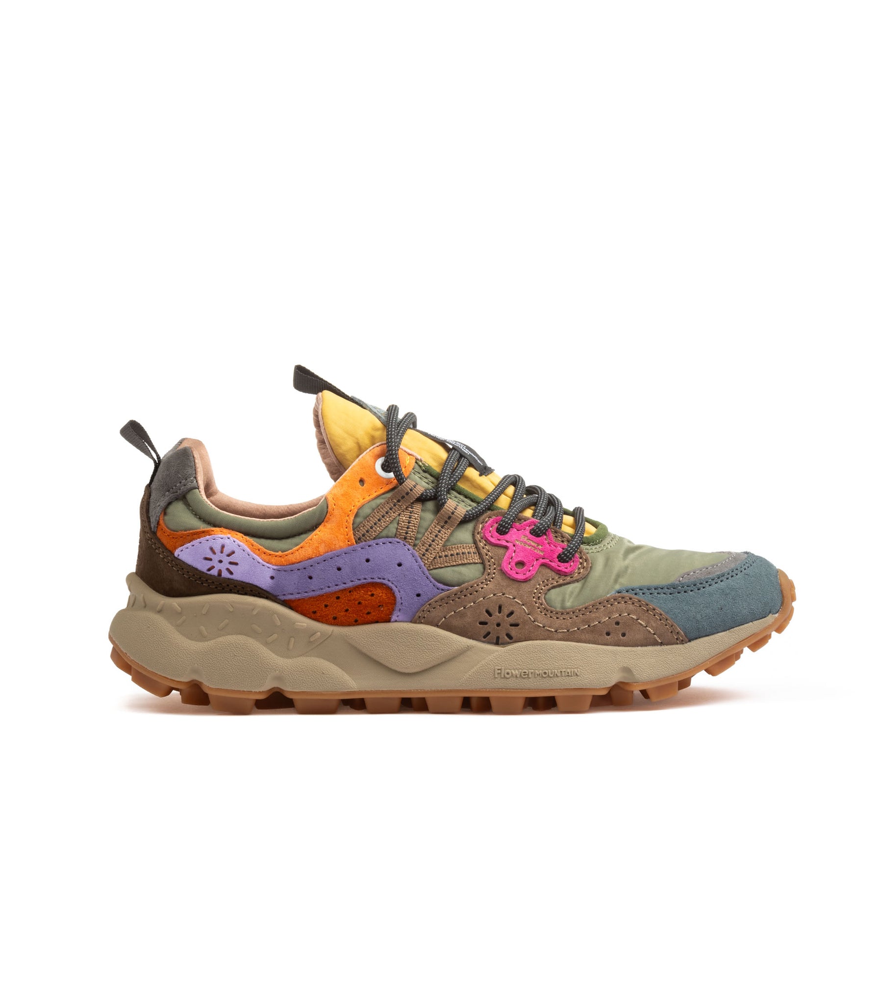 Flower Mountain Yamano 3 Suede Nylon Kaki Multicolor Donna