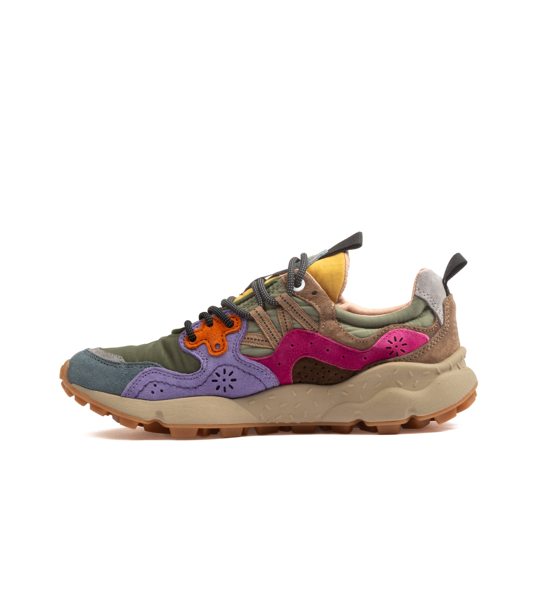 Flower Mountain Yamano 3 Suede Nylon Kaki Multicolor Donna