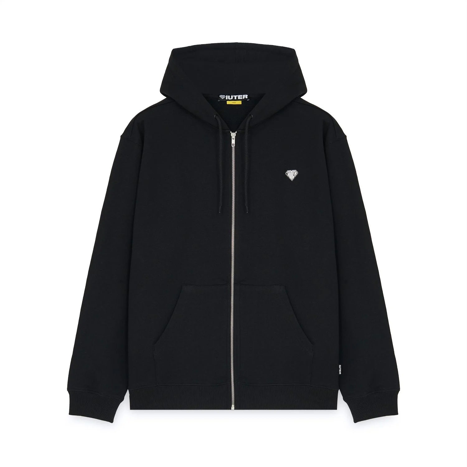 Felpa Cappuccio Zip Iuter Heart Logo Nero