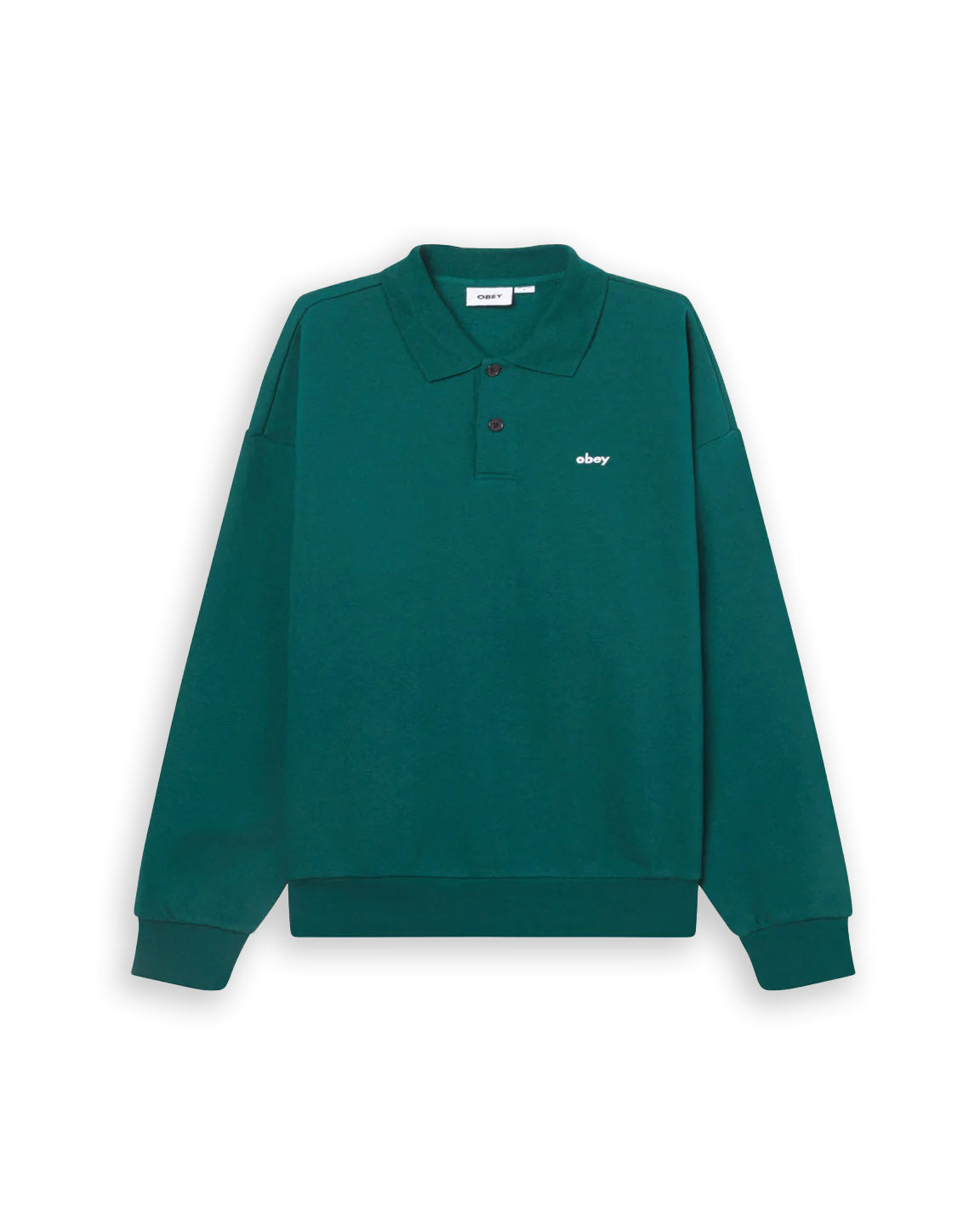 Felpa Obey  Lowercase Fleece Polo Verde