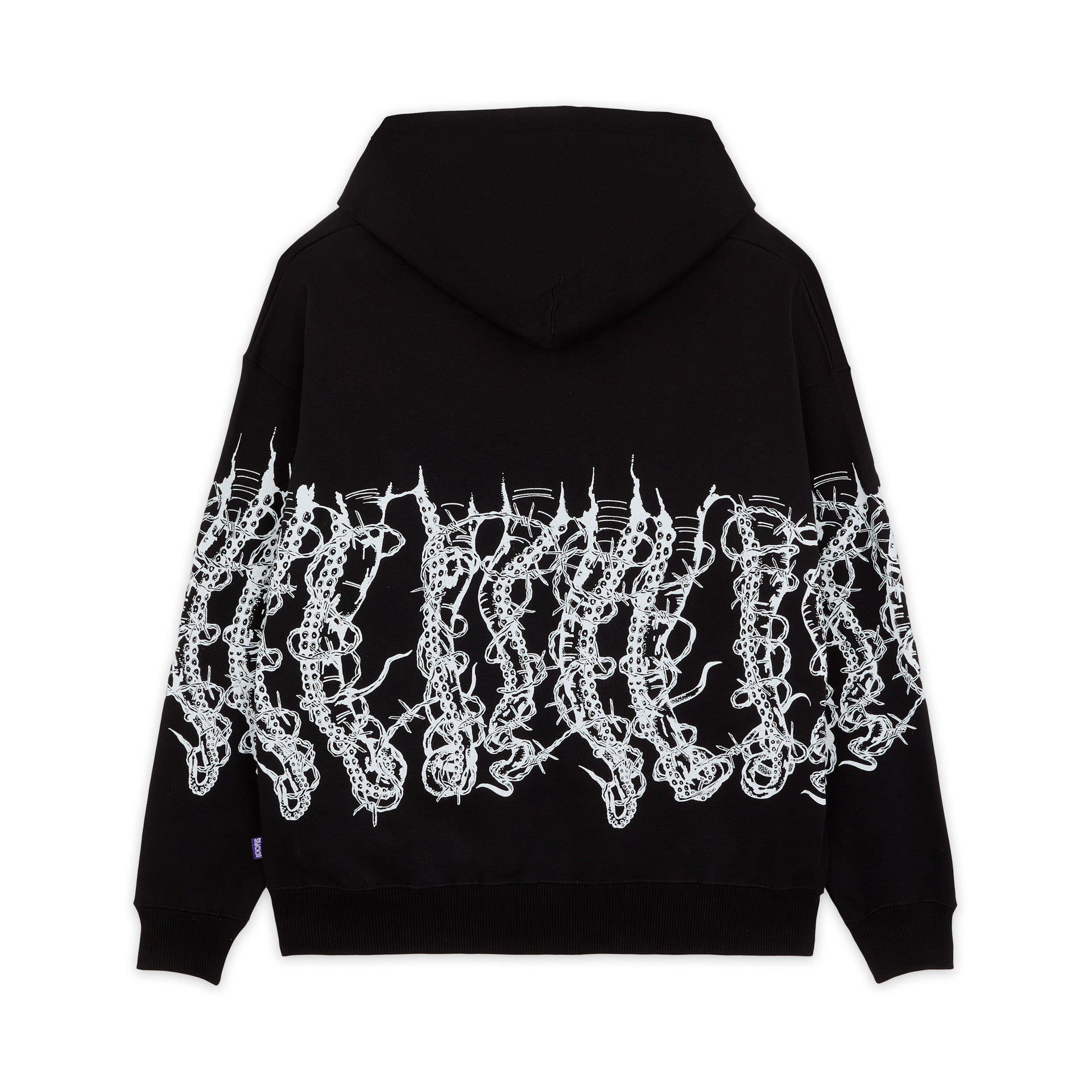 Octopus Hoodie By Giorgio Di Salvo Barbed Wire Hoodie Black