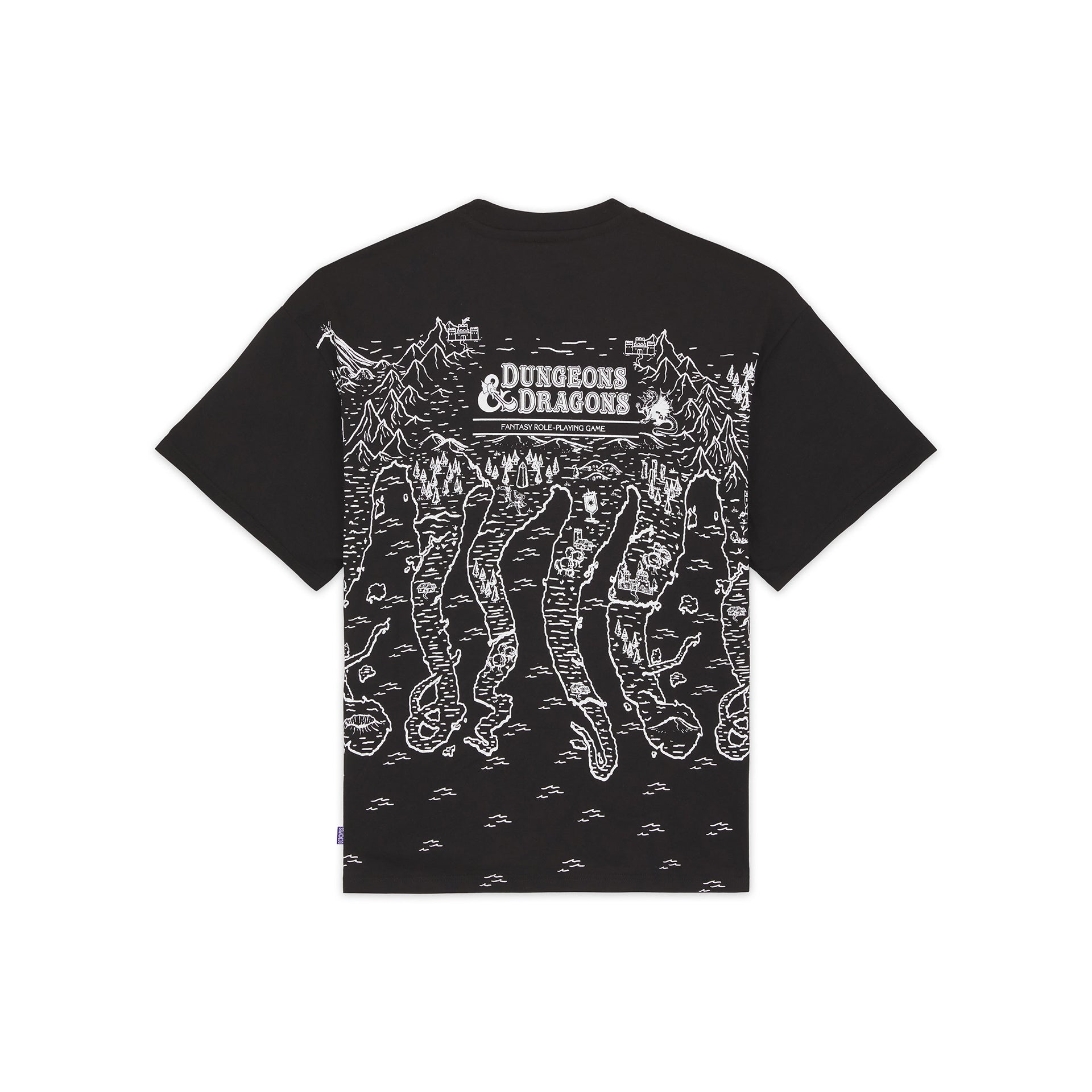 Octopus T-Shirt Dungeons &amp; Dragons Map Tee Black