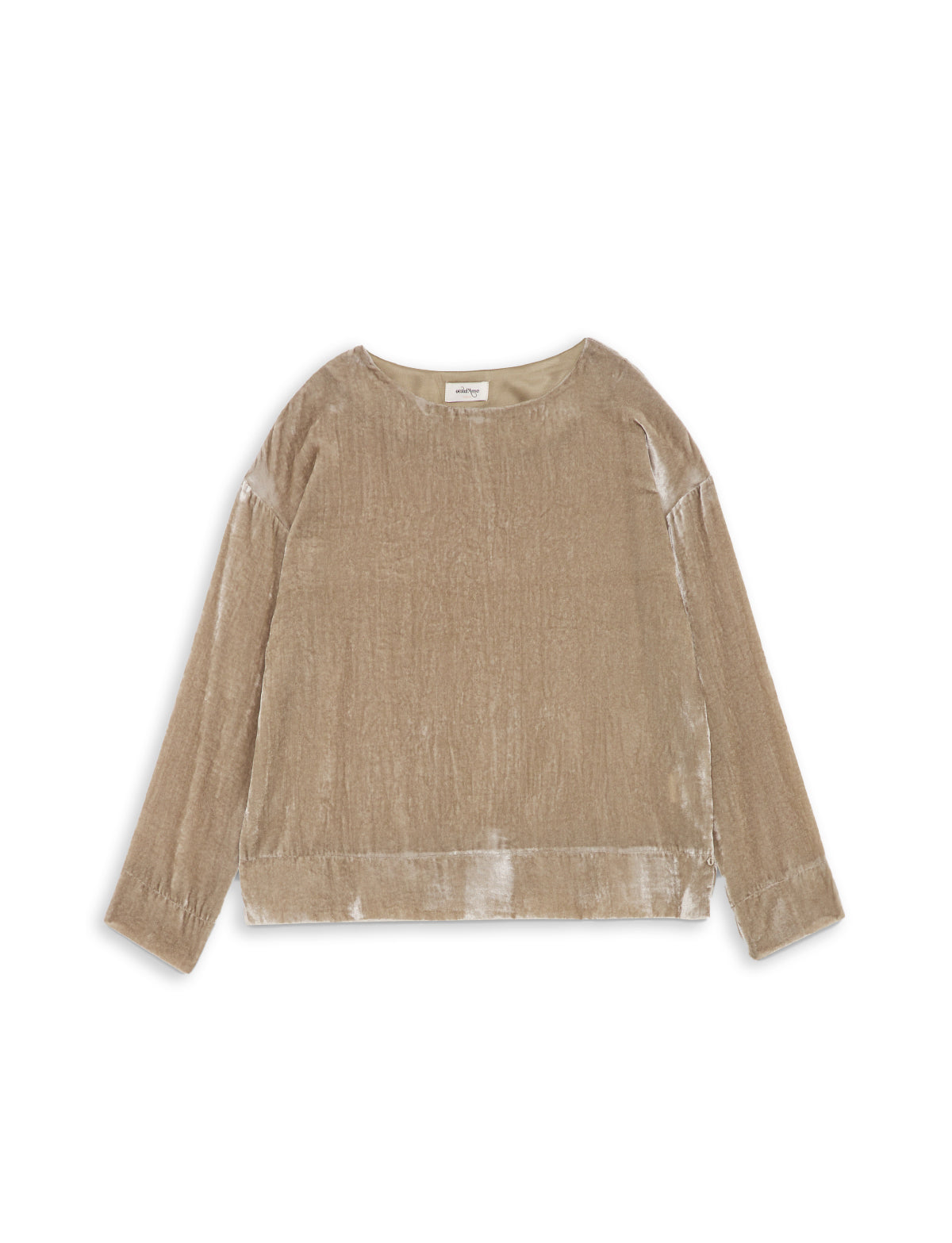 Maglia In Velluto Beige