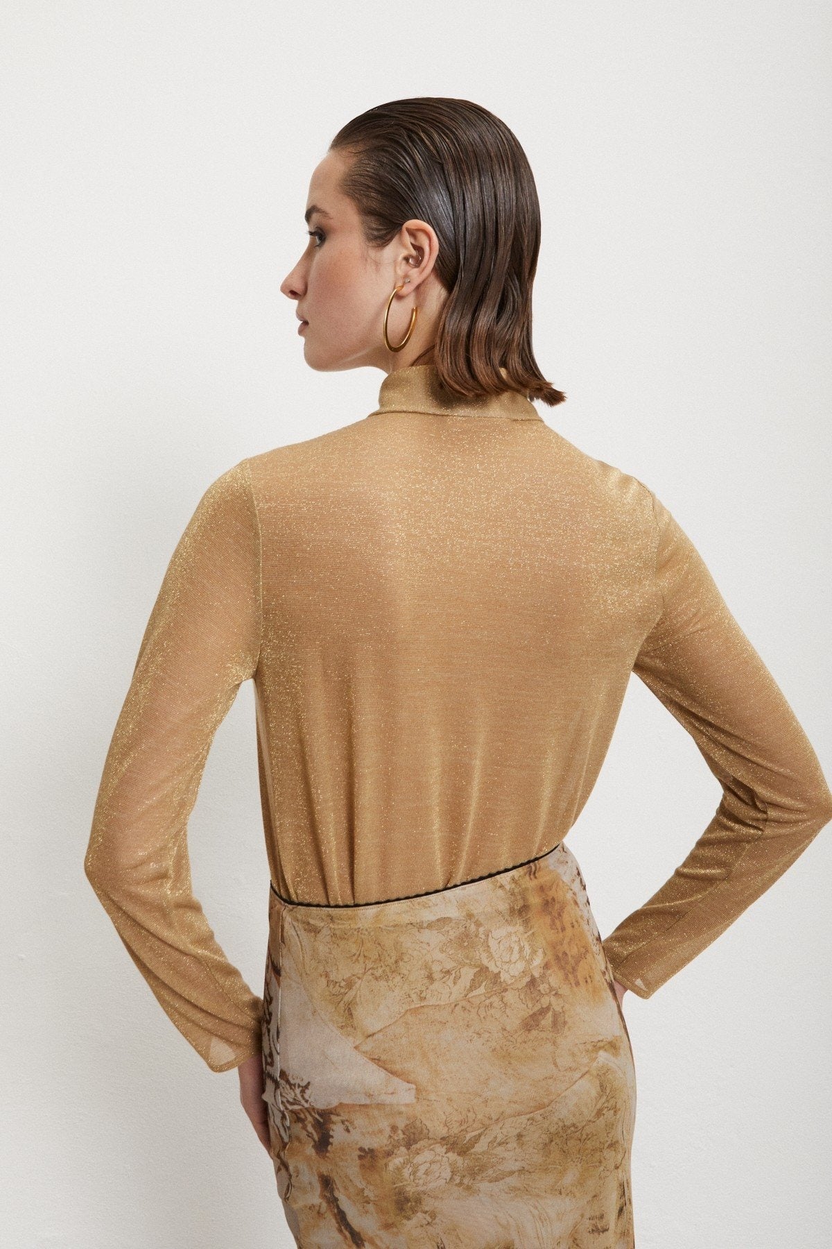 Beige Lurex Shirt