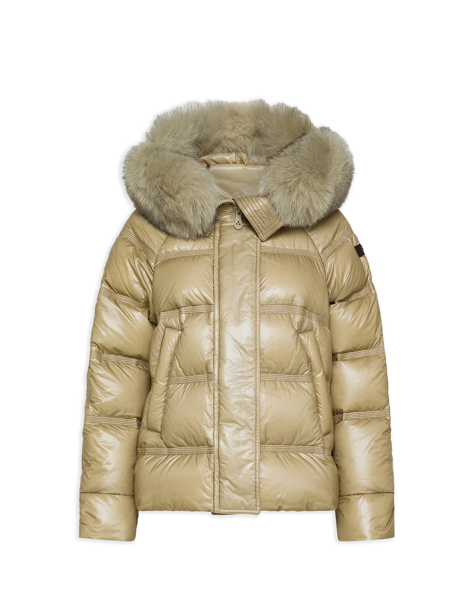 Peuterey Takan Rp Mid Fur Beige Down Jacket