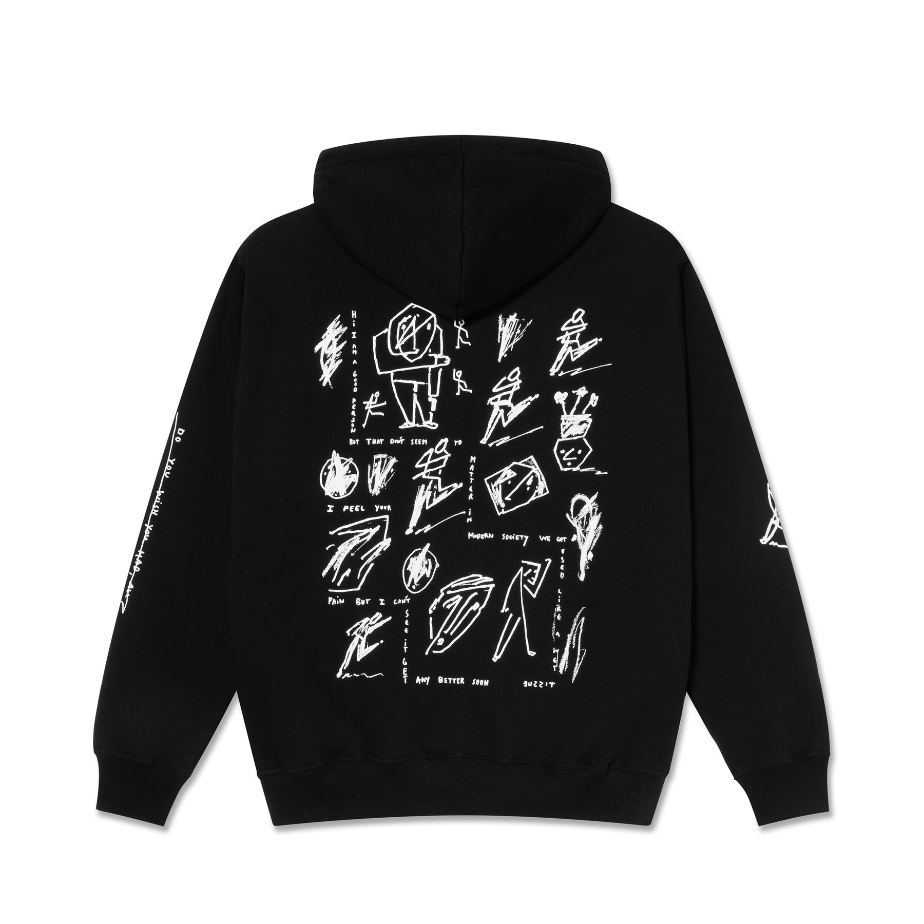 Dave Hoodie Sad At Times Black