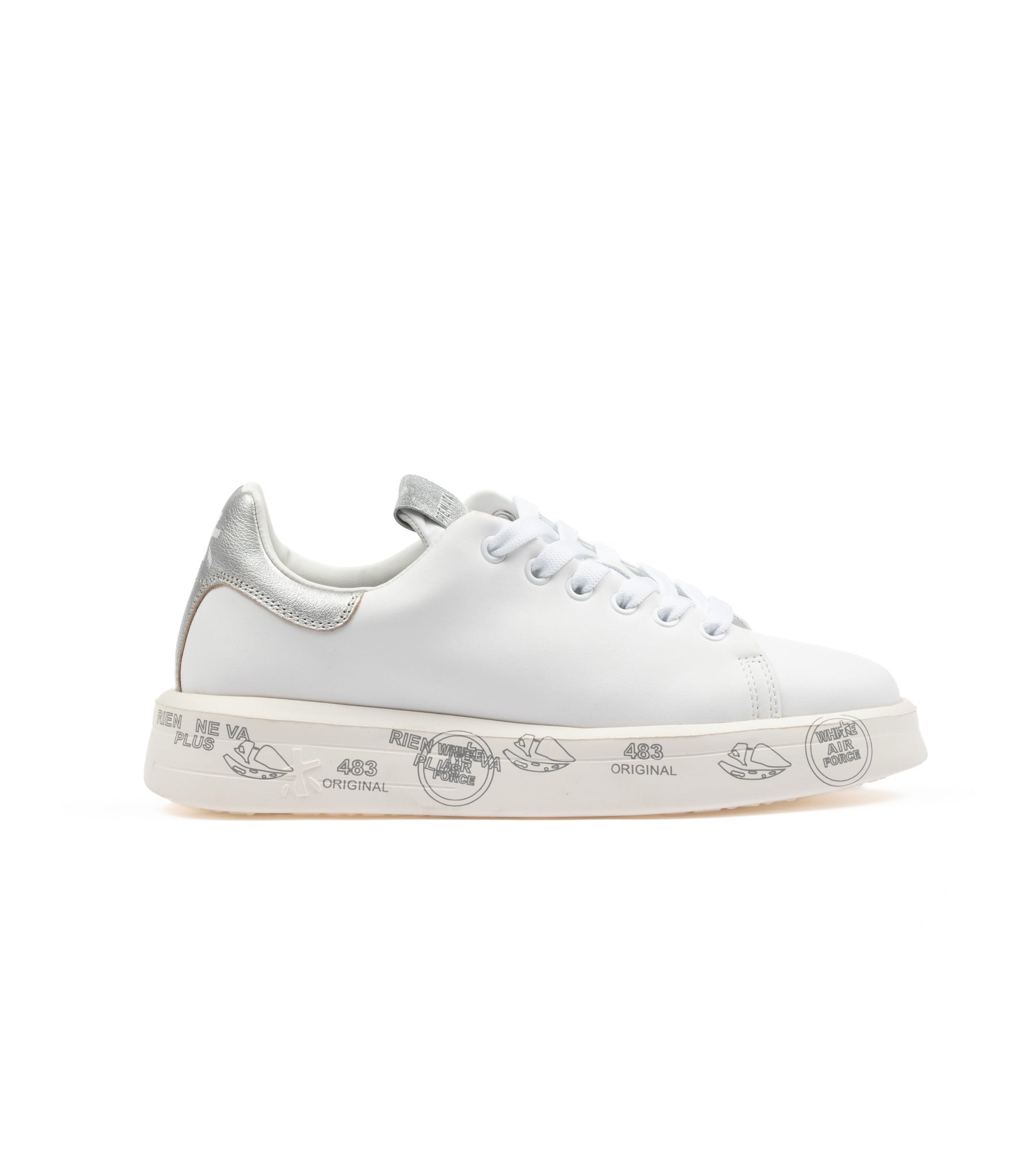 Premiata Belle 6823 White Silver Woman