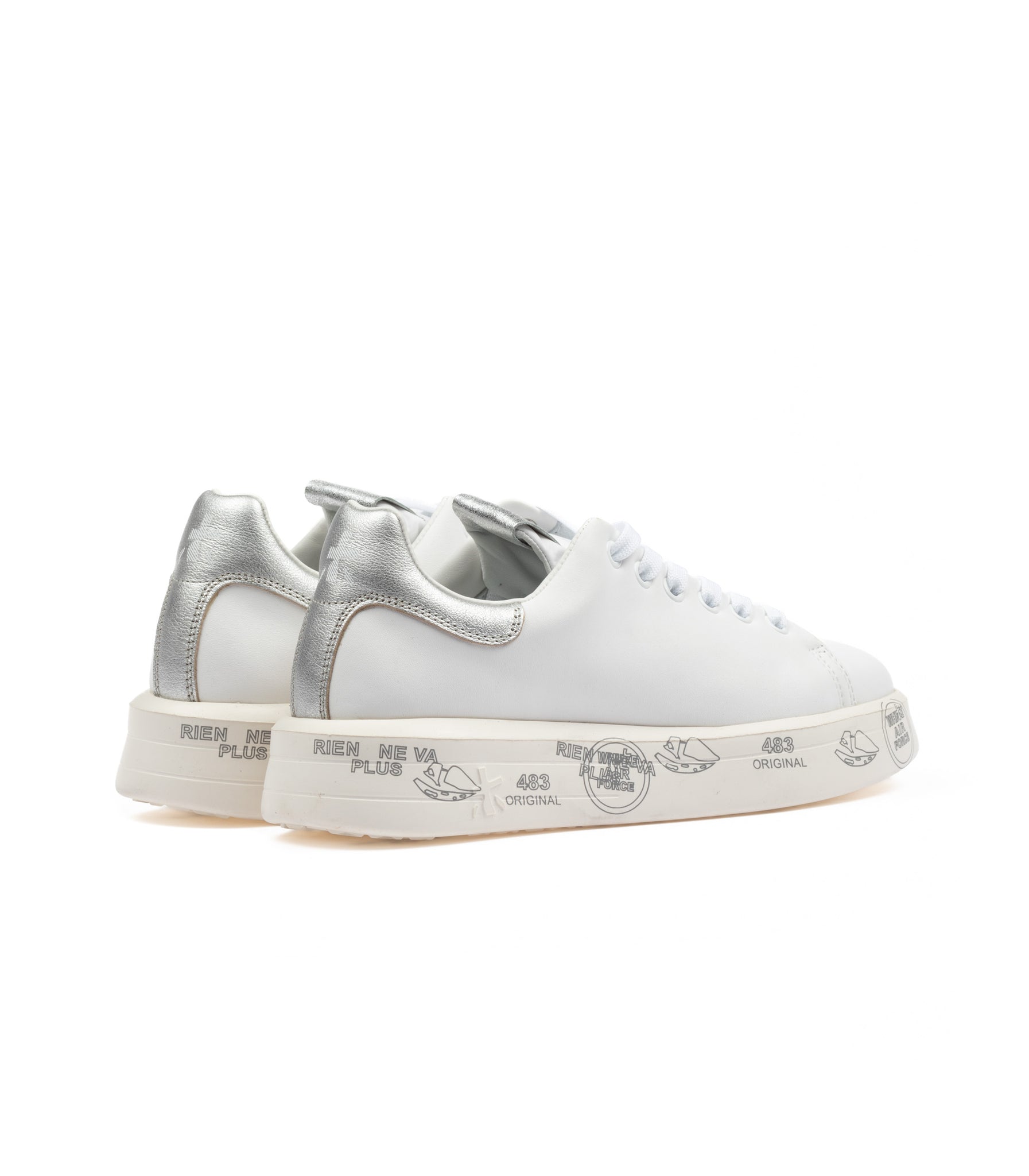 Premiata Belle 6823 White Silver Woman