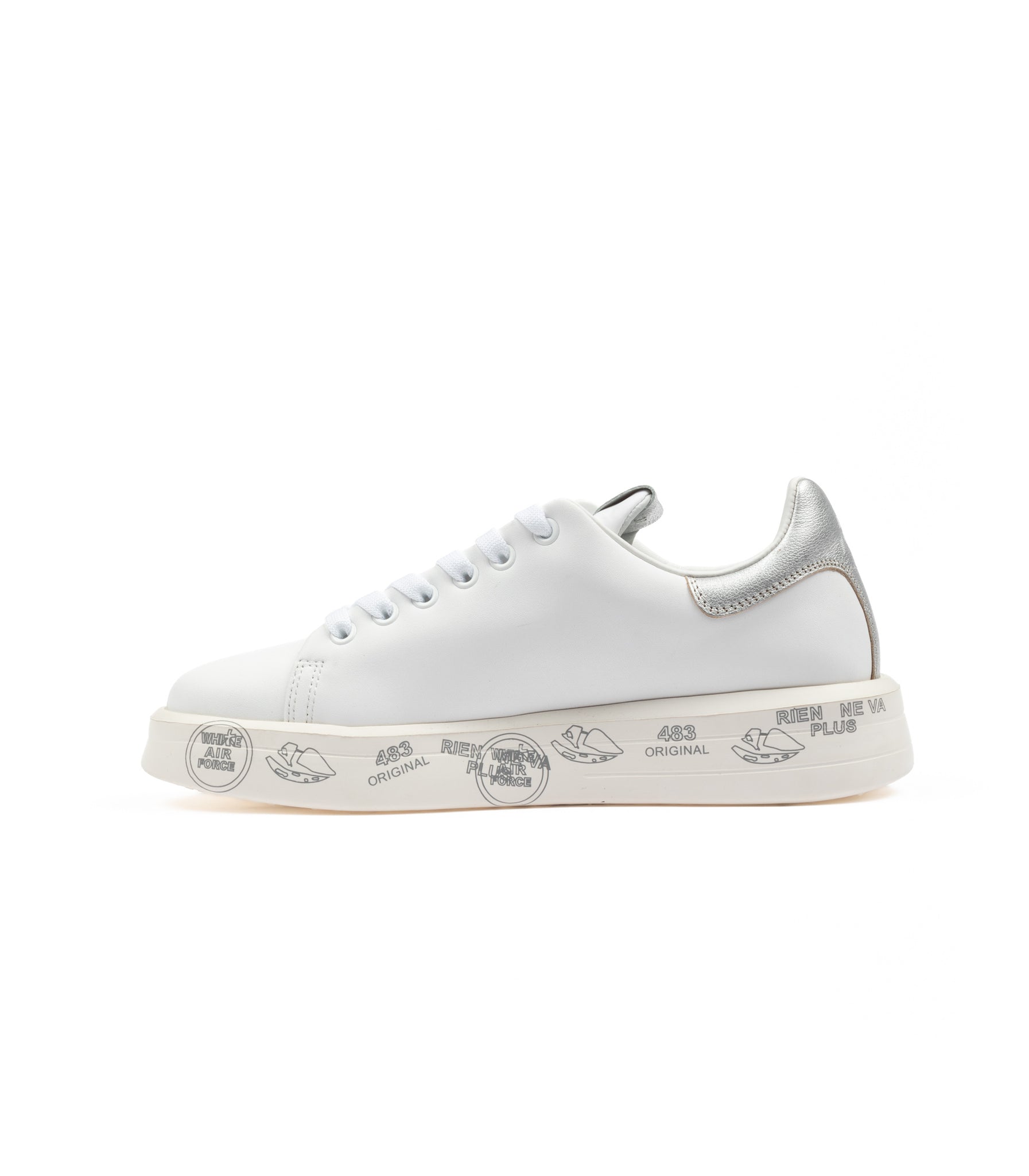 Premiata Belle 6823 White Silver Woman