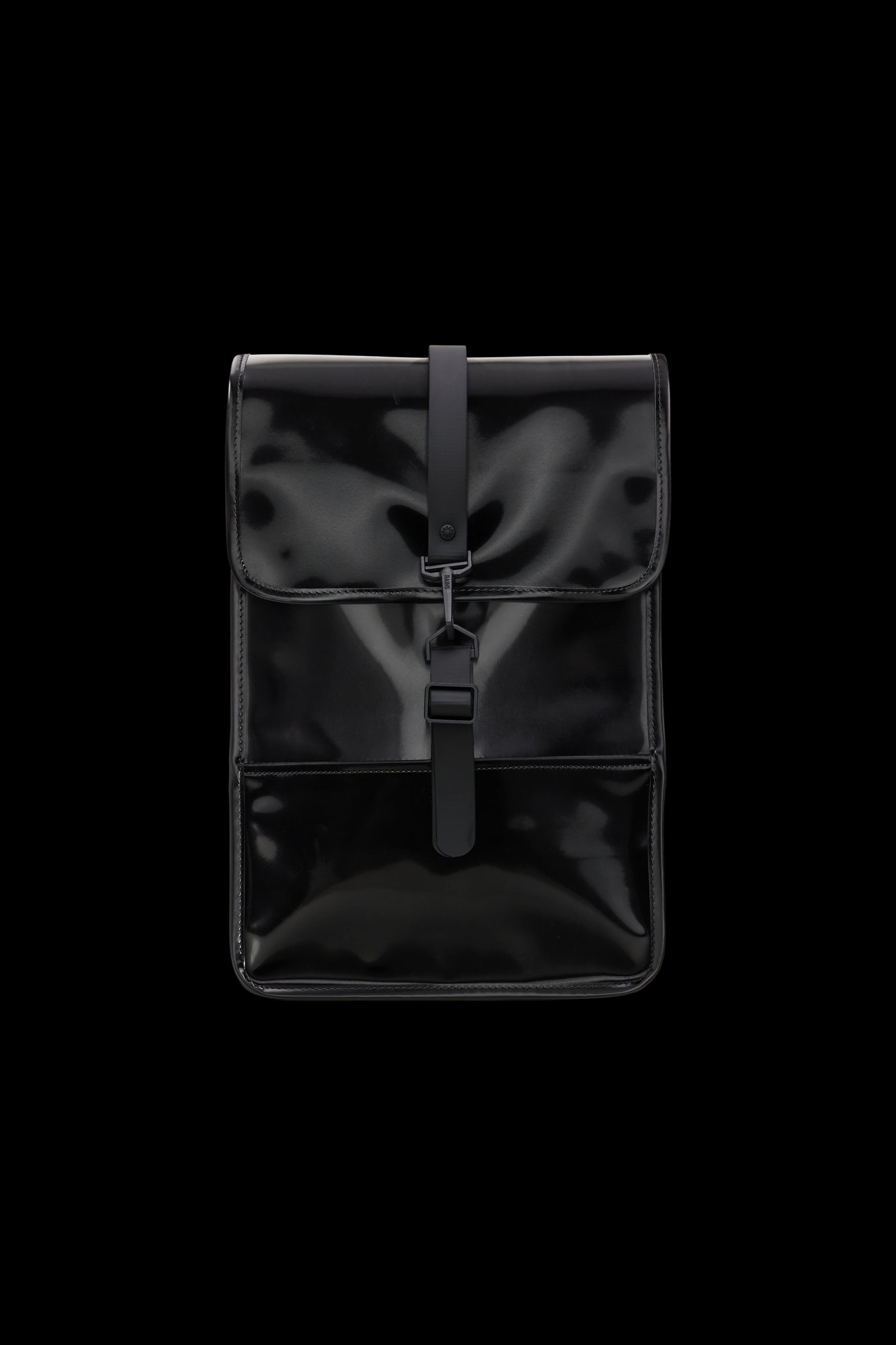 Zaino Rains Backpack Mini Nero Lucido