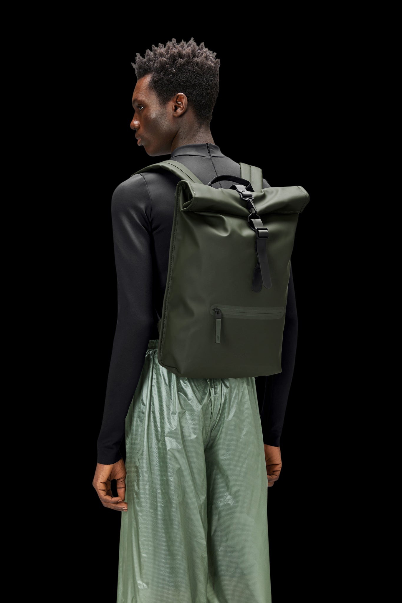 Zaino Rains Rolltop Rucksack Verde