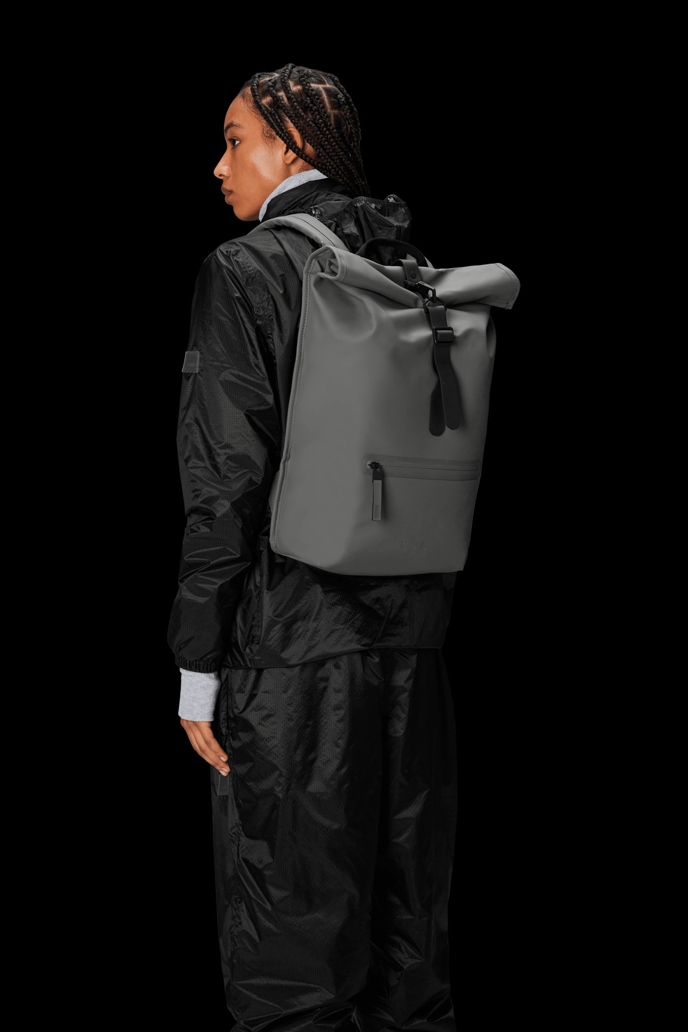 Zaino Rains Rolltop Rucksack Grigio