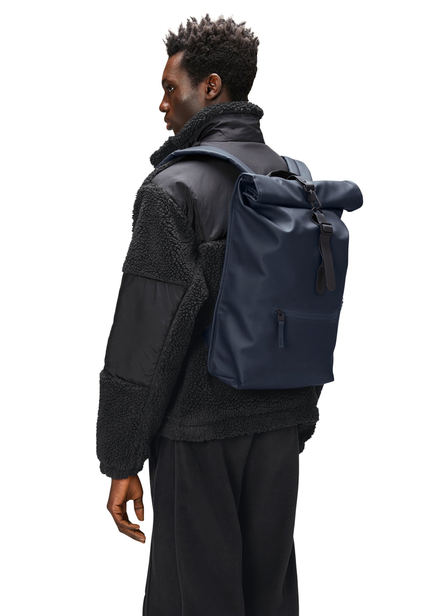 Zaino Rains Rolltop Rucksack Blu