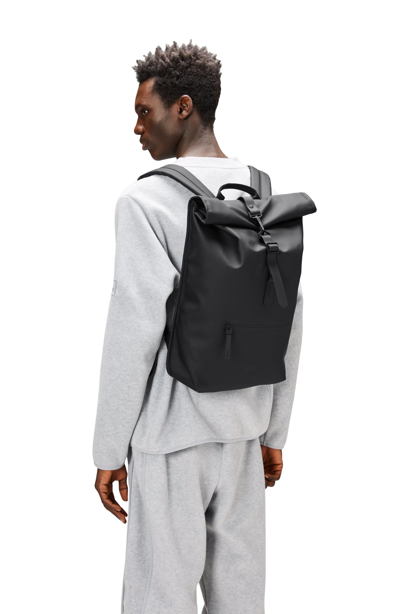 Rains Rolltop Rucksack Black