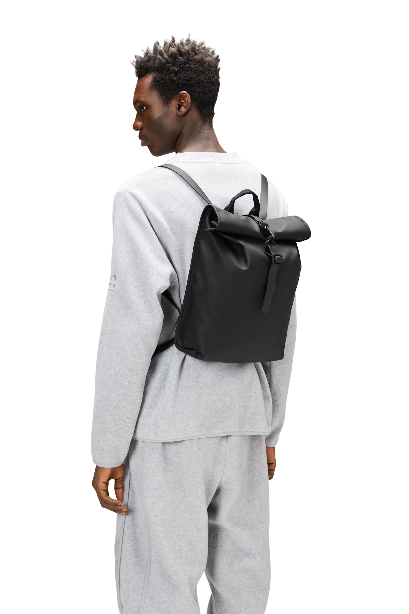 Zaino Rains Rolltop Rucksack Mini Nero