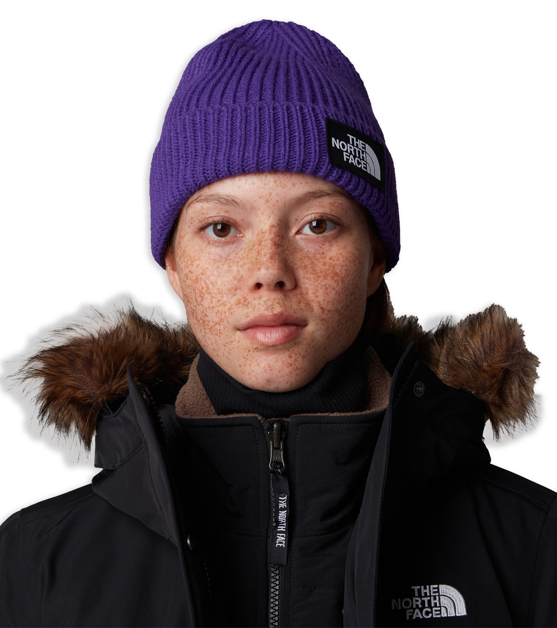 Cuffia The North Face Box Logo Viola