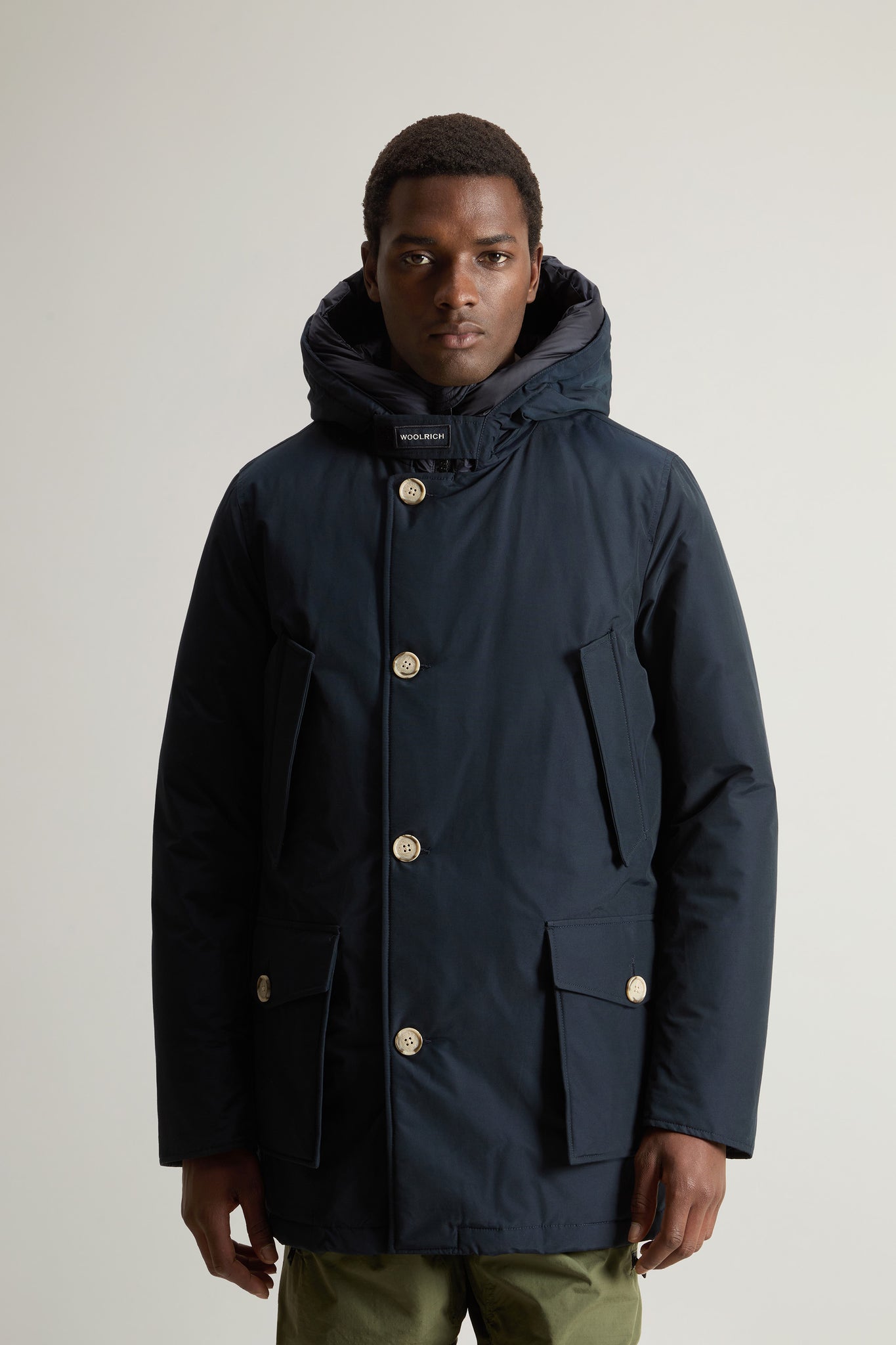 Woolrich Arctic Parka In Ramar Cloth Blu