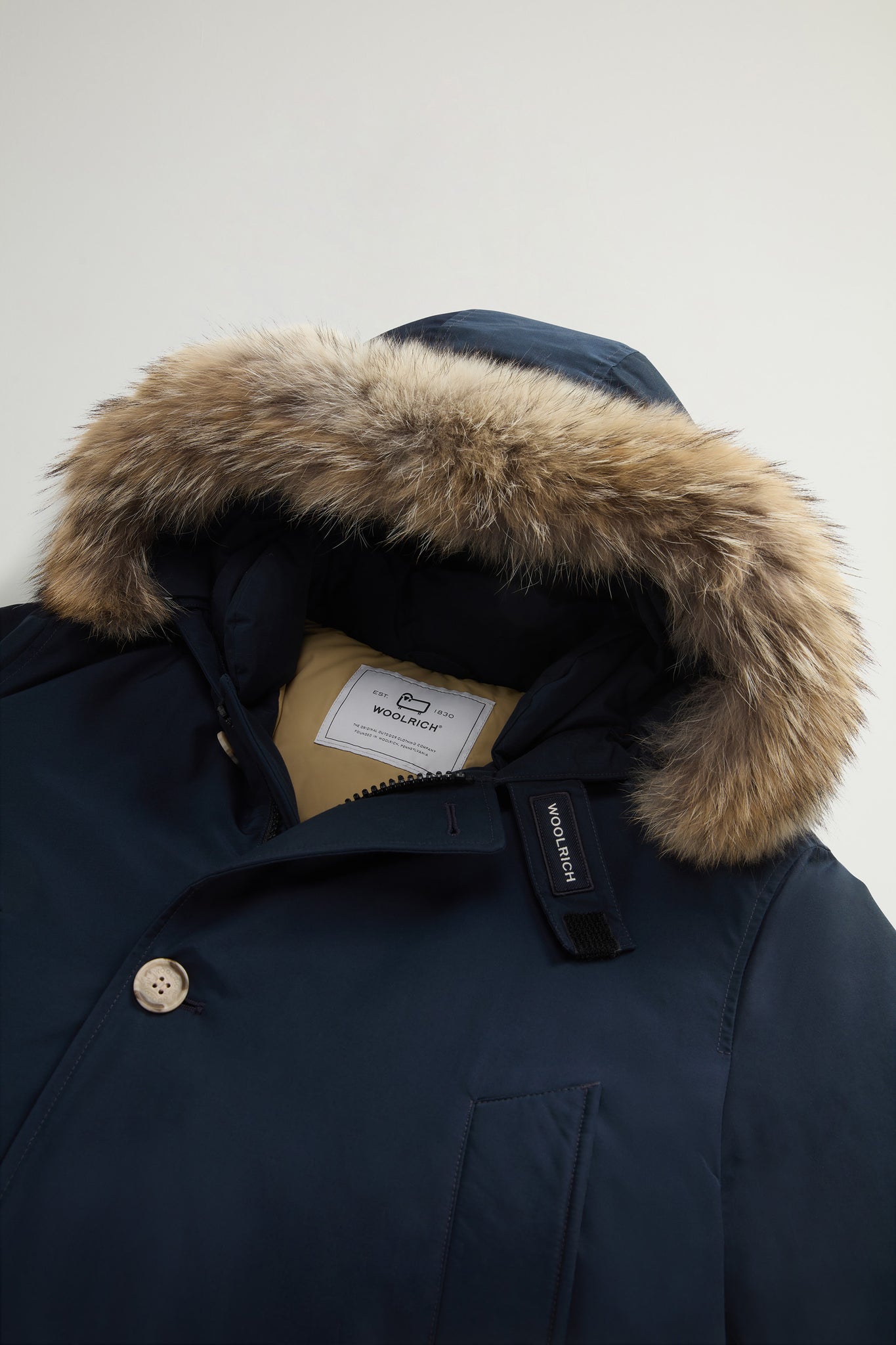 Woolrich Arctic Anorak Con Pelliccia Removibile Blu