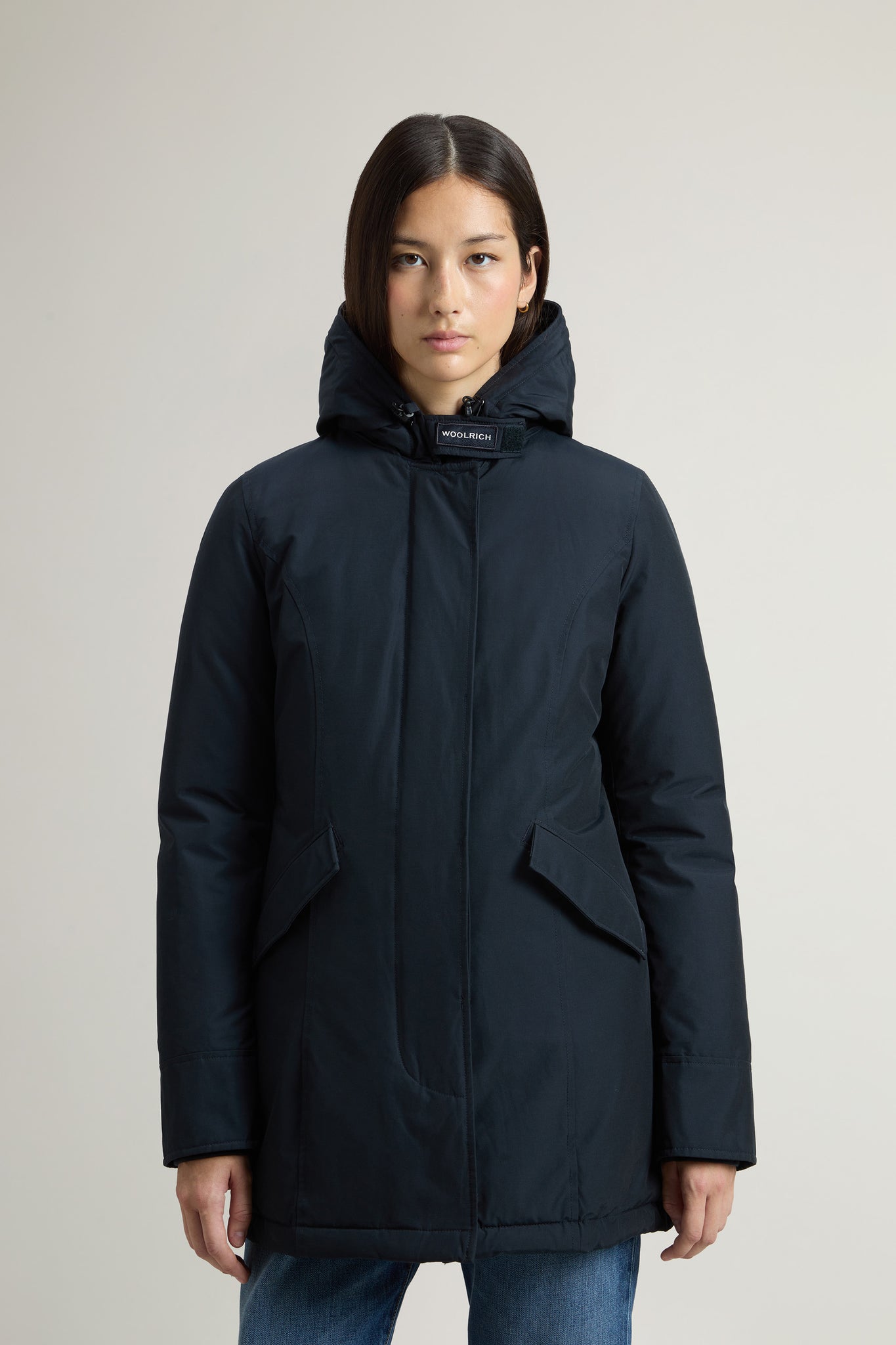 Woolrich Arctic Parka In Ramar Cloth Blu