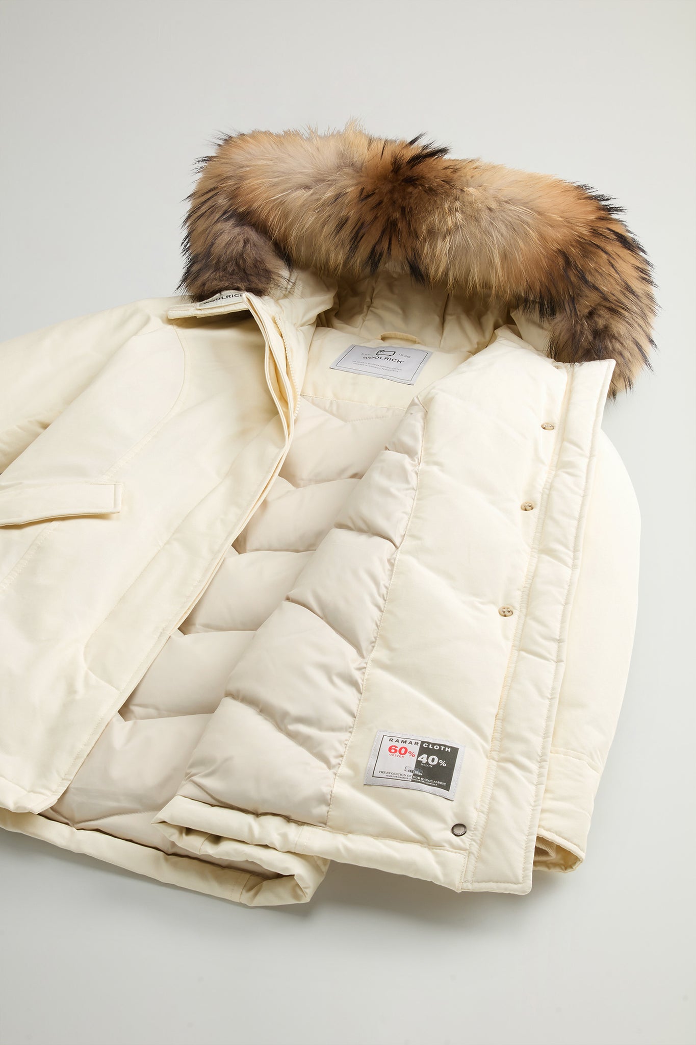 Woolrich Arctic Parka In Ramar Cloth Latte