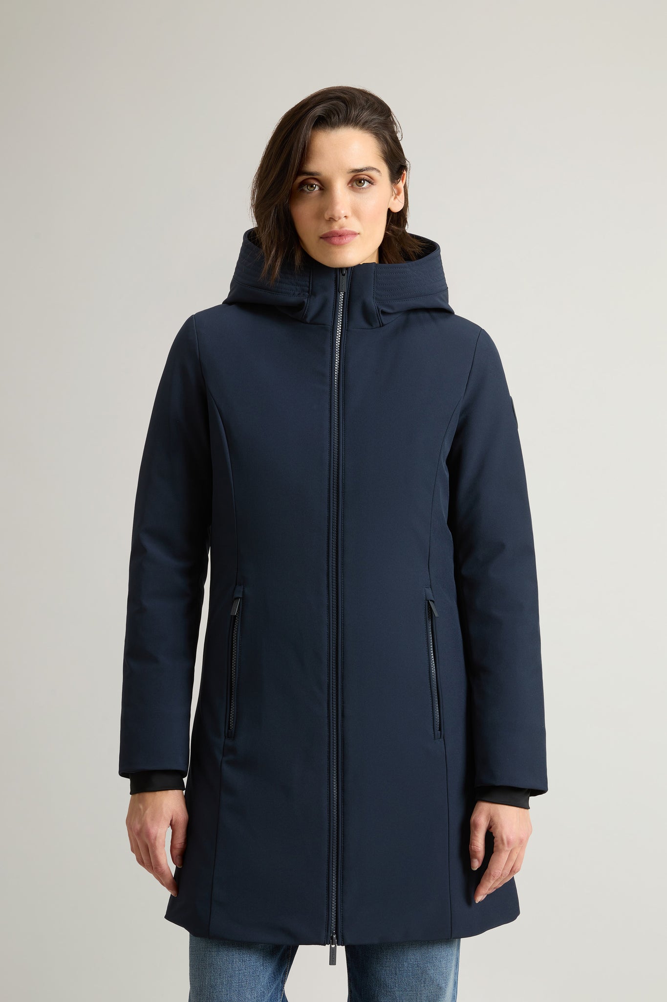 Woolrich Firth Parka In Tech Softshell Blu