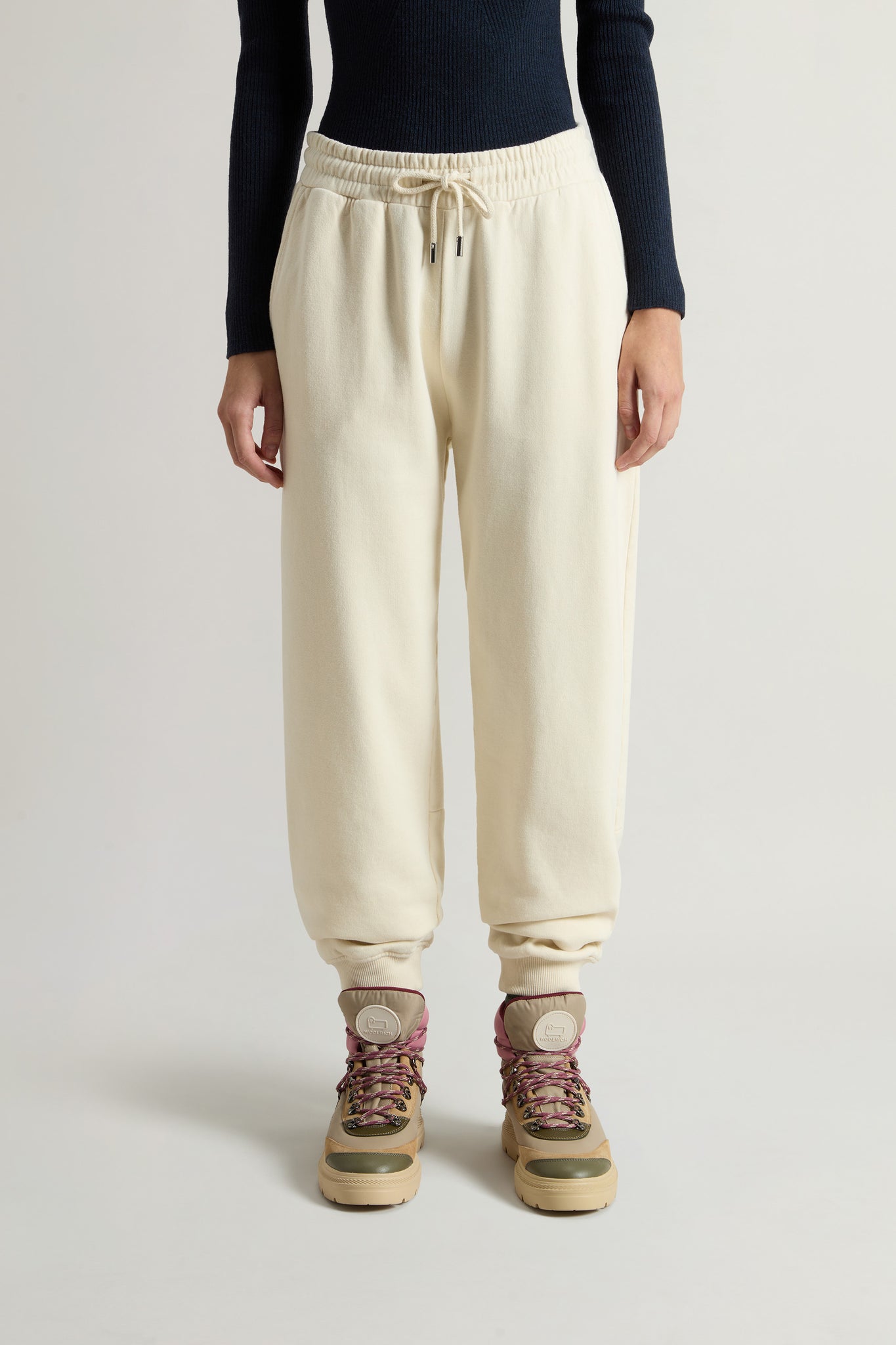 Pantaloni In Light Fleece Latte