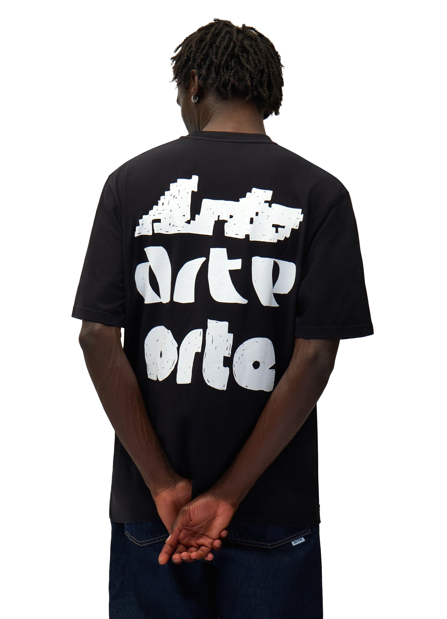 T-Shirt Arte Multi Arte Print Nero